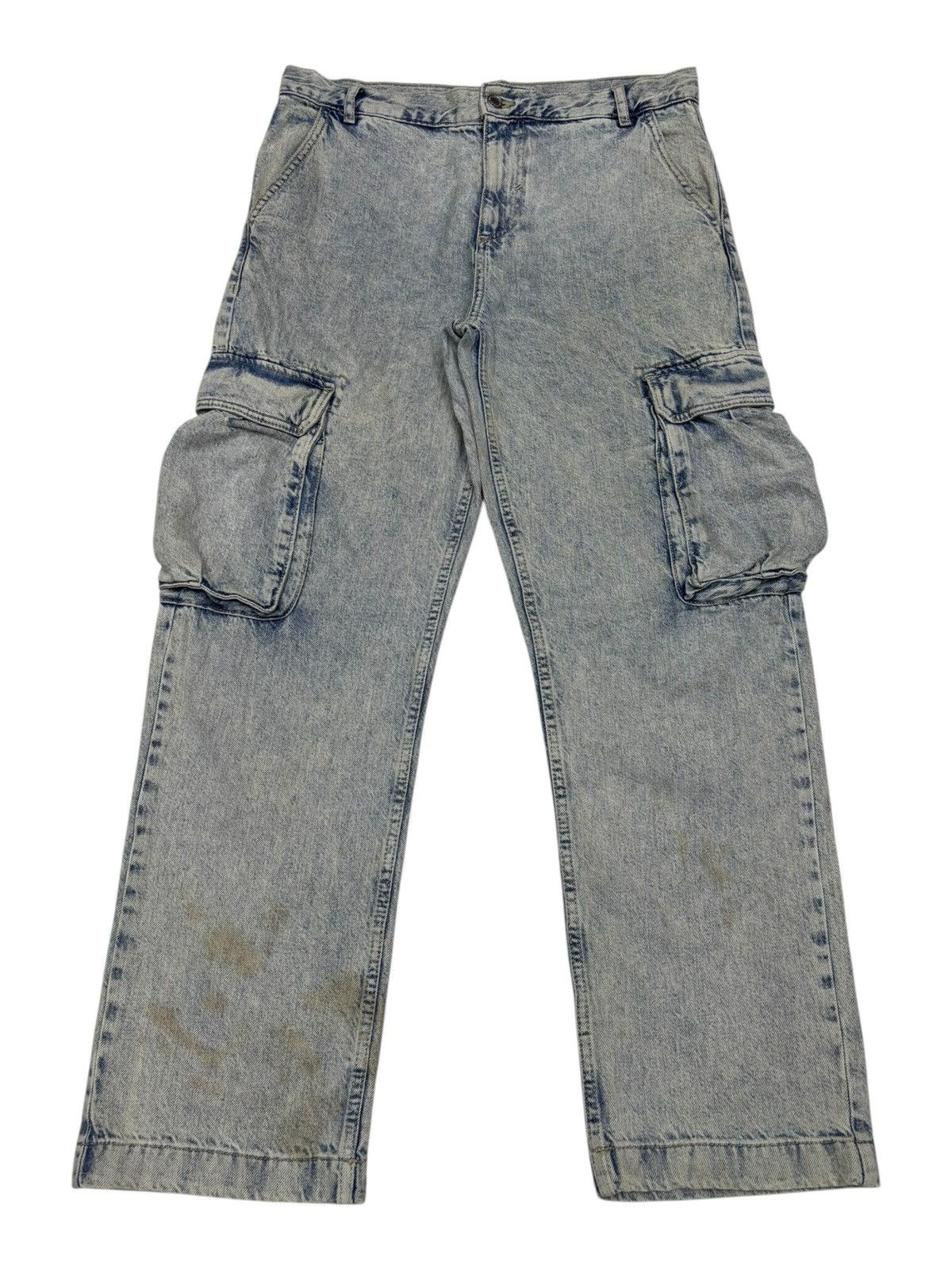 Kapital Vintage Zara Blue Wash Cargo Denim Jeans Size US 36 / EU 52 - 1 Thumbnail