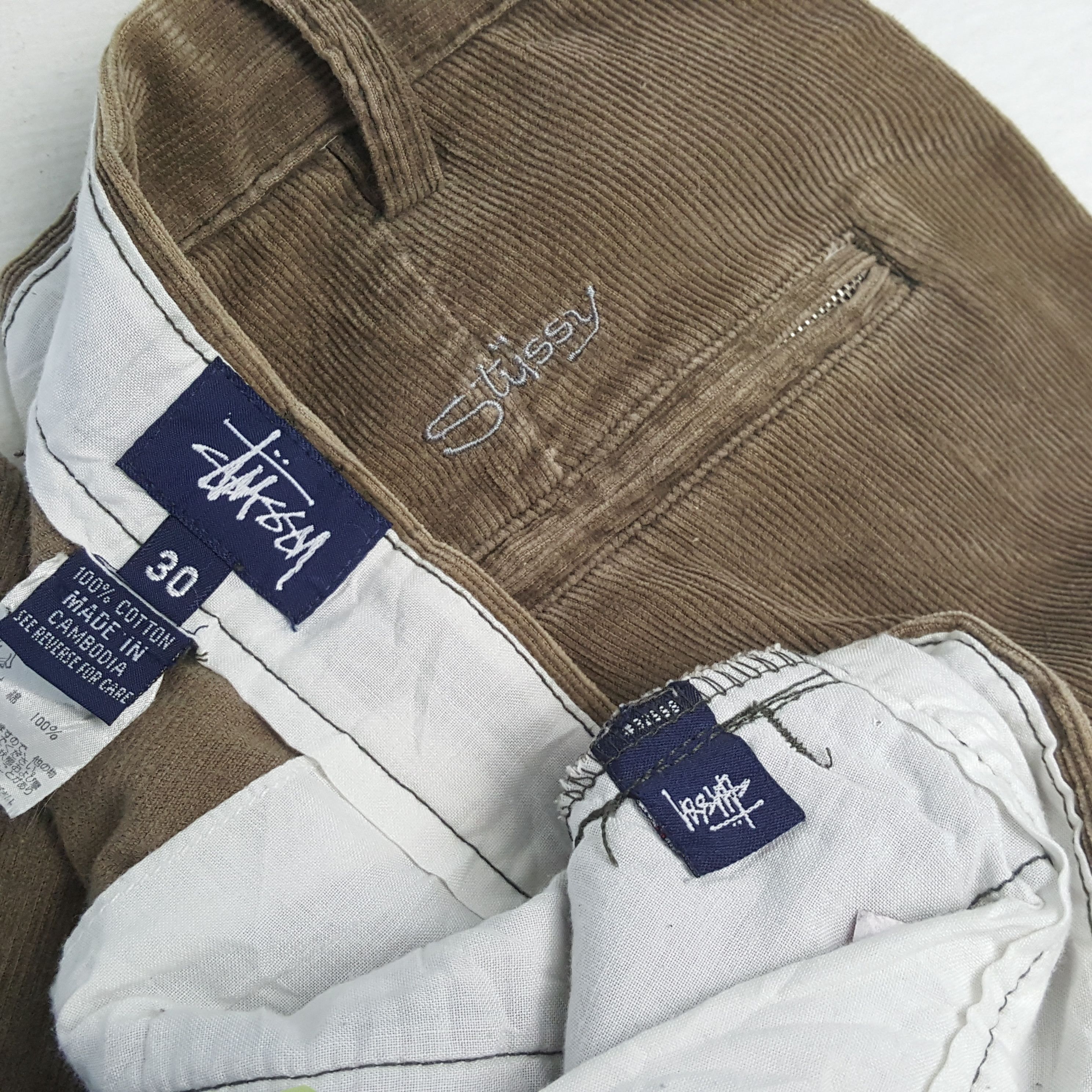 Stussy × Vintage STUSSY Streetwear Style Custom Art Velvet Pants Size US 29 - 14 Thumbnail