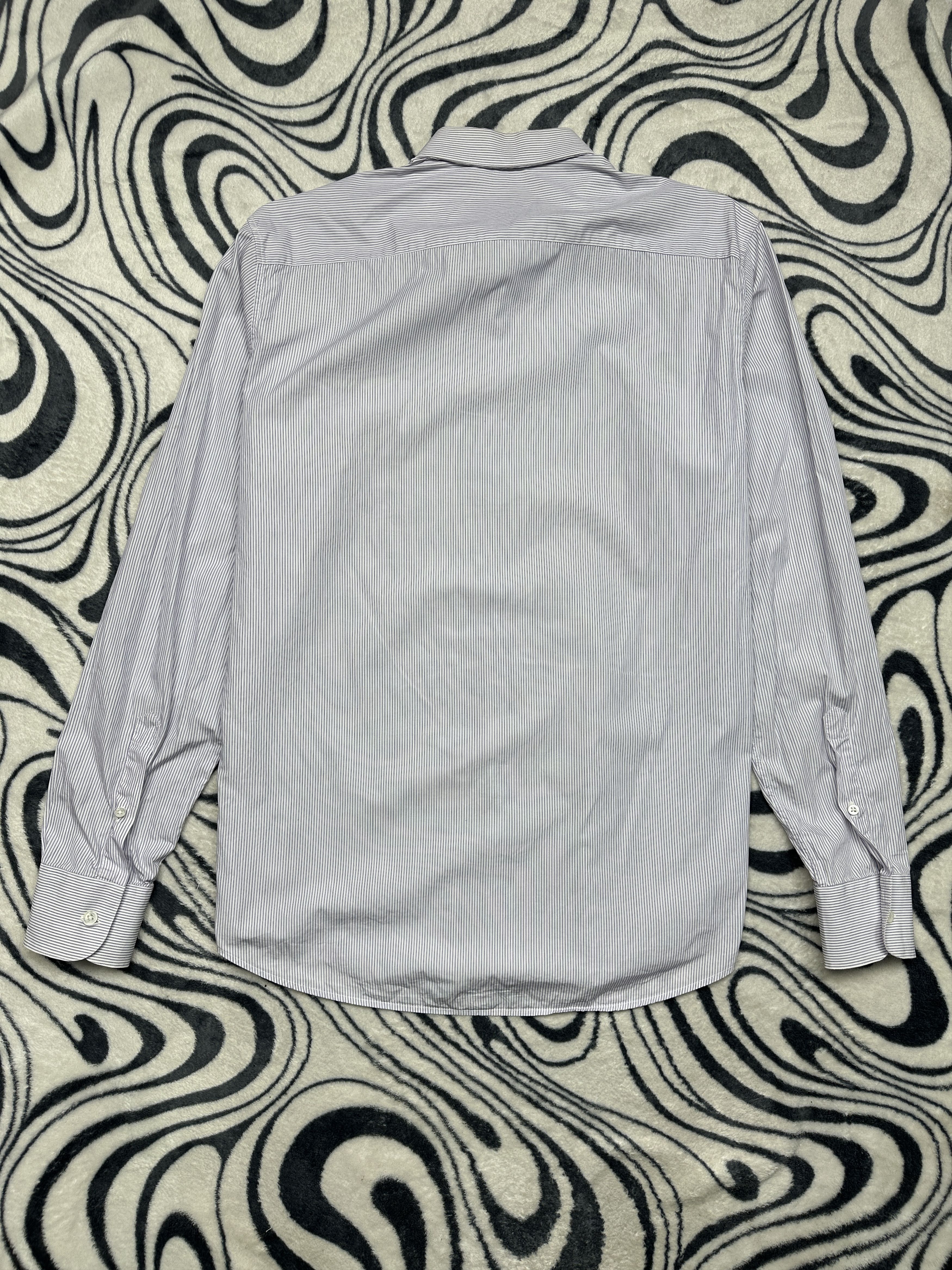 Z Zegna Z Zegna Mens Long Sleeve Striped Shirt Ermenegildo Zegna Size US L / EU 52-54 / 3 - 5 Thumbnail