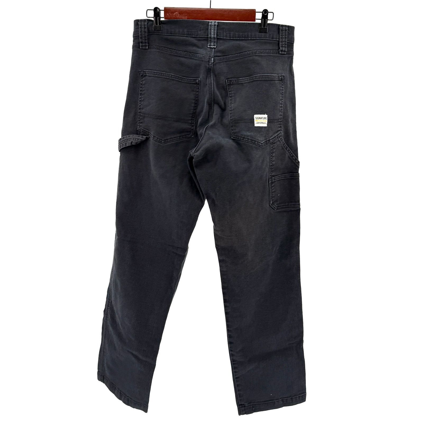 Levi's Levi’s Signature Gold Black Distressed Carpenter Jeans Size US 32 / EU 48 - 4 Thumbnail