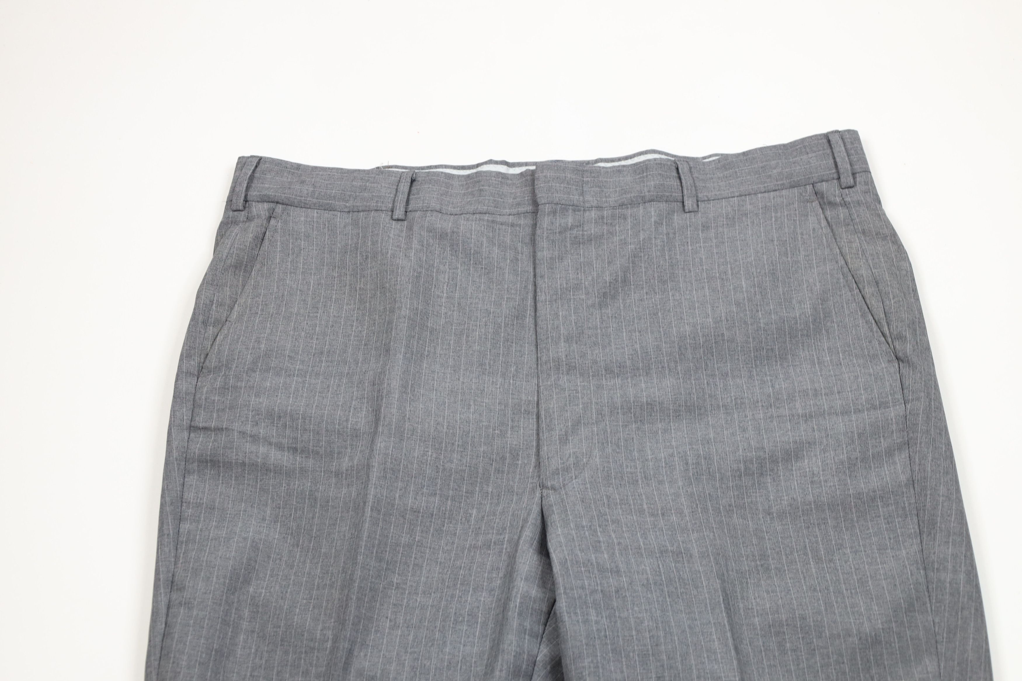 Vintage Vintage 70s Streetwear Knit Wide Leg Chino Pants Gray USA Size US 38 / EU 54 - 2 Thumbnail