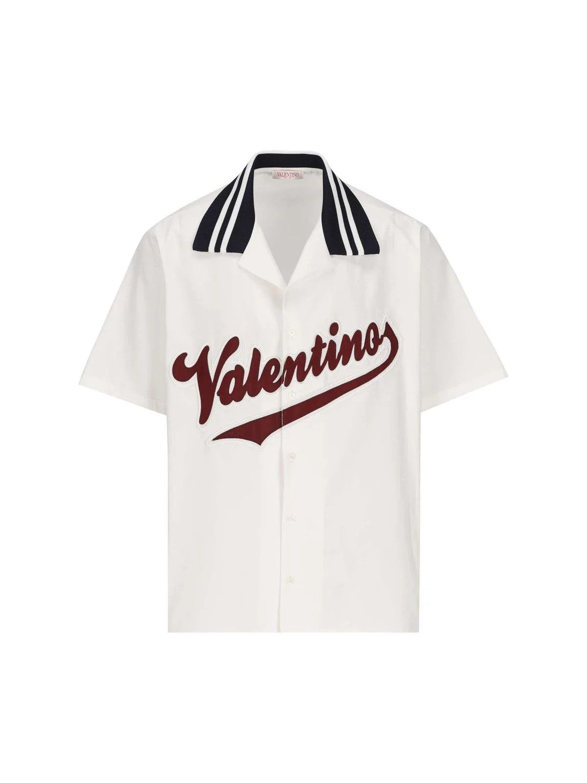 o1y0525 Patterned Logo Shirt in White