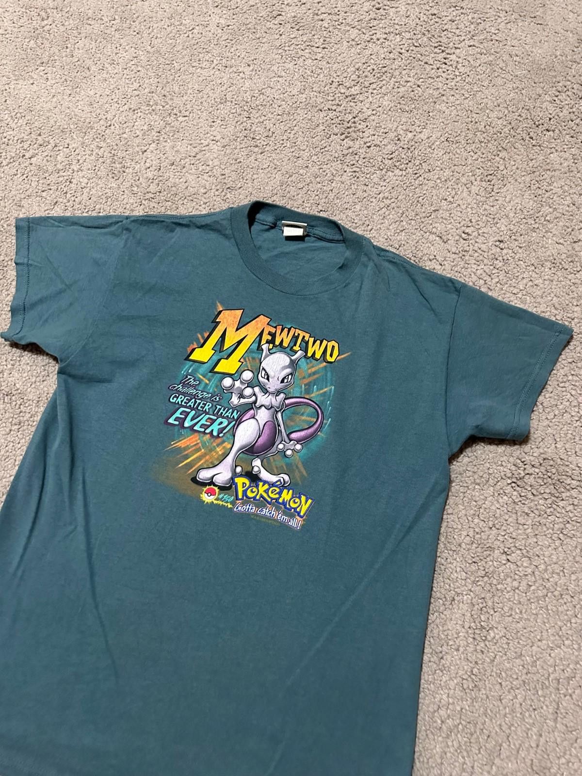 Nintendo Vintage Pokémon Mewtwo T-Shirt Size Youth XL Nintendo Size US S / EU 44-46 / 1 - 2 Thumbnail