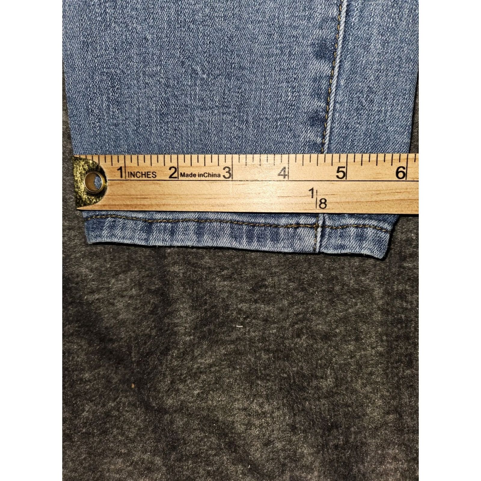 Vintage Kancan Clarie Mid Rise Boyfriend Jeans Women's 7/27 Button Fly Ankle Preppy Blue Denim Distressed Pockets Regular Womens Jeans Seven Size 28" / US 6 / IT 42 - 7 Thumbnail