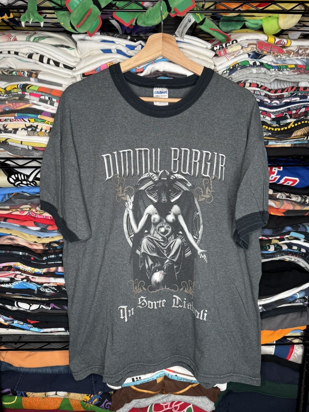 Band Tees Vintage Dimmu Borgir In Sorte Diaboli XL Ringer Band T-Shirt Size US XL / EU 56 / 4 - 1 Thumbnail