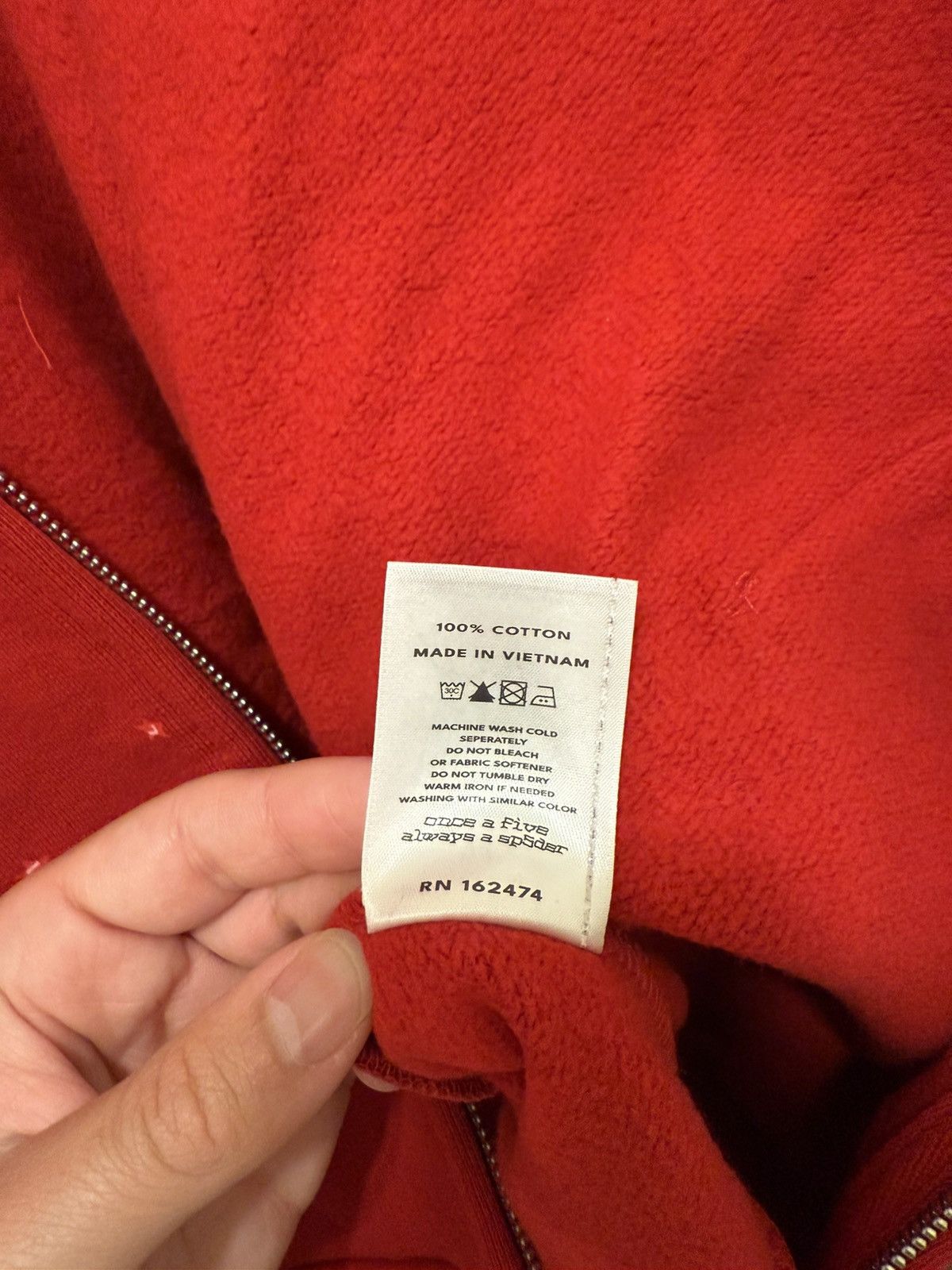 Sp5der Sp5der V2 angel number zip hoodie ‘Merlot’ Size US L / EU 52-54 / 3 - 7 Thumbnail