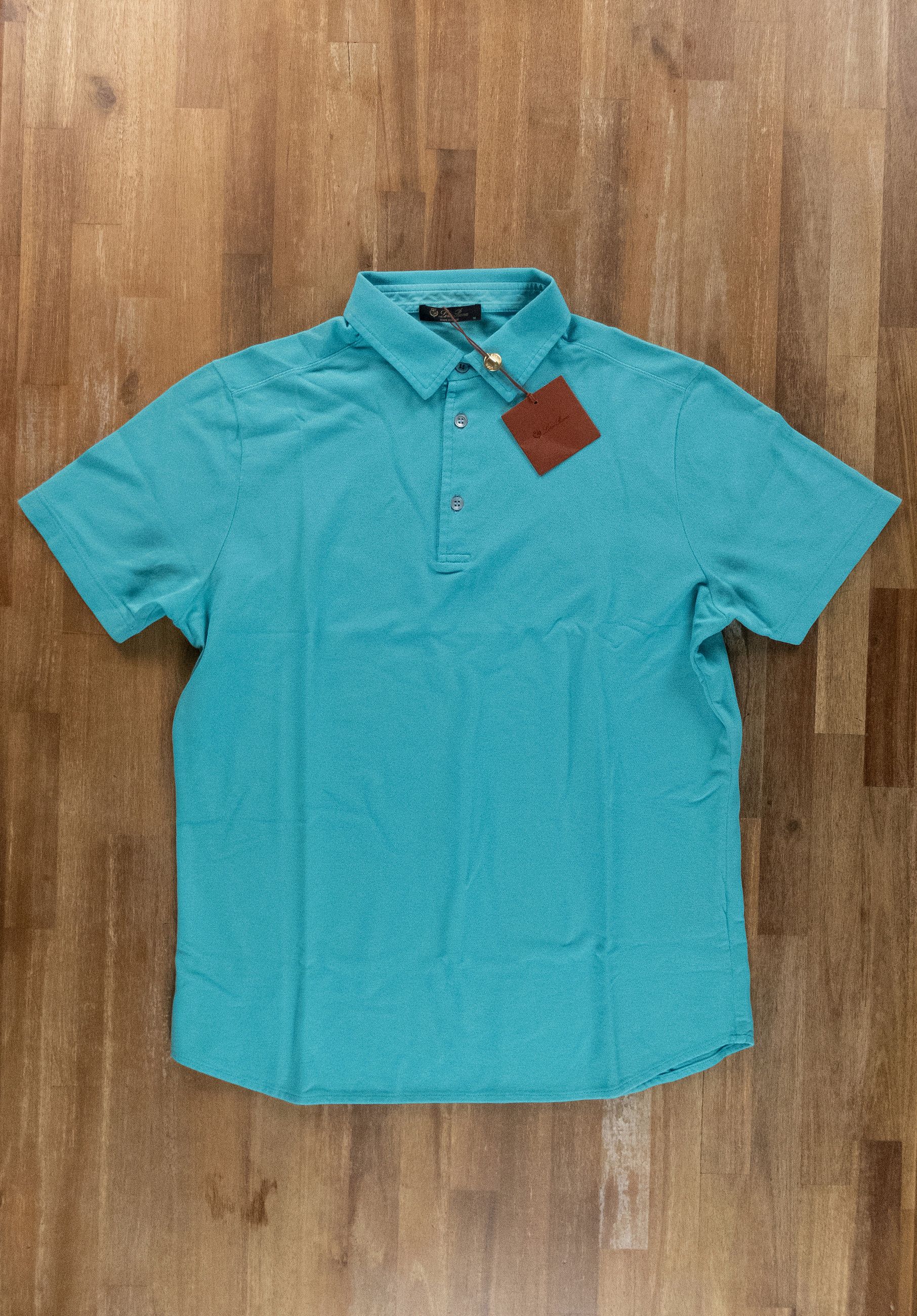 Loro Piana LORO PIANA solid blue pique cotton polo shirt Medium Size US M / EU 48-50 / 2 - 1 Thumbnail