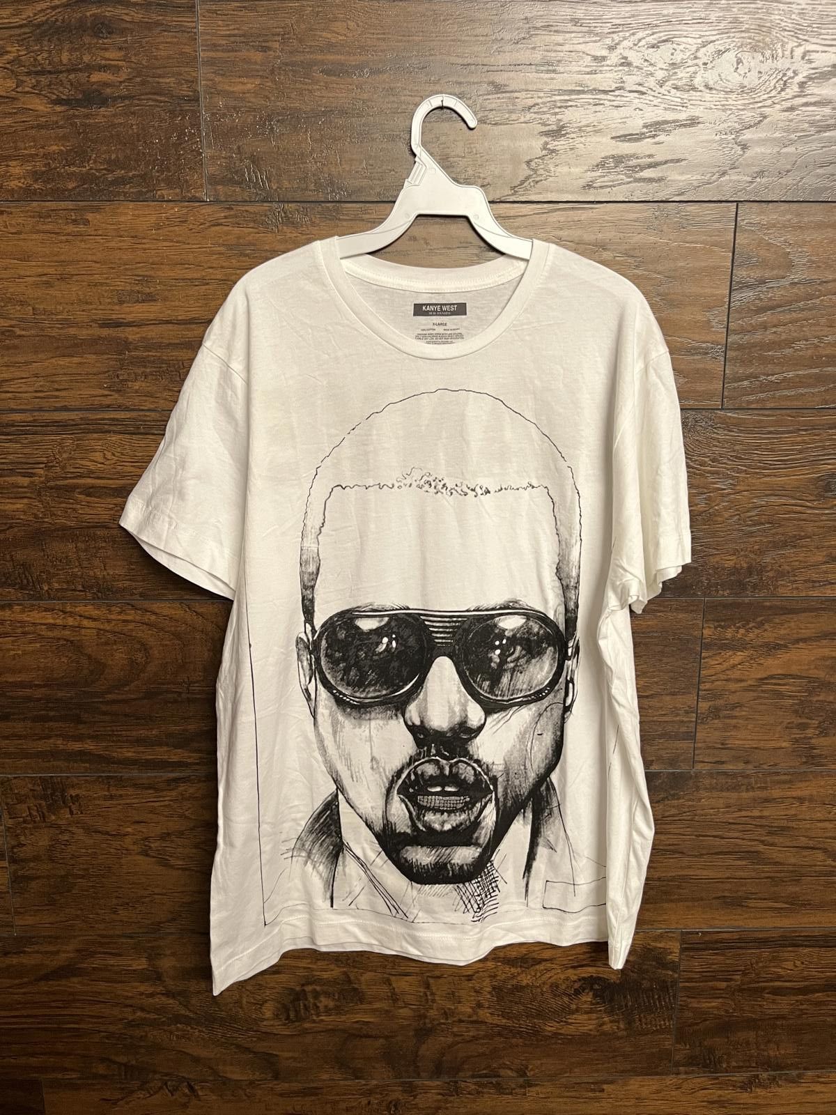 Designer Kanye West Grill T-shirt Big Face Sunglasses Tee 2012 - XL Size US XL / EU 56 / 4 - 1 Thumbnail