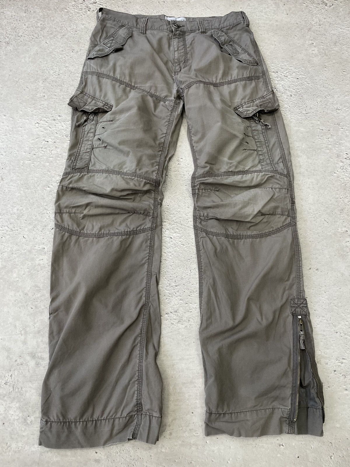 Junya Watanabe Rare sun faded cargo baggy zipper wide cargo y2k pants Size US 34 / EU 50 - 1 Thumbnail