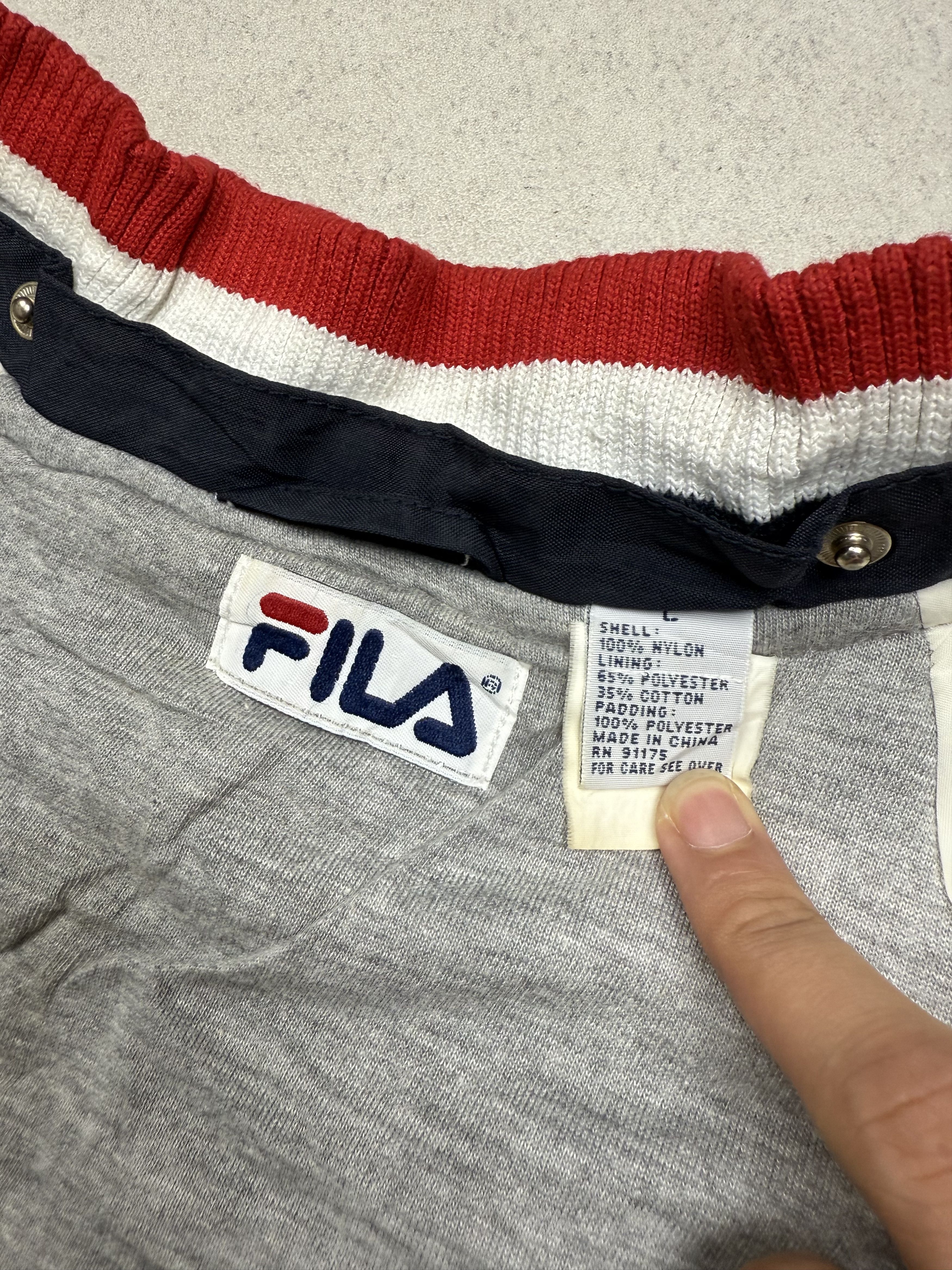 Fila Vintage 90s Fila Big Logo Varsity Jacket Size US L / EU 52-54 / 3 - 6 Thumbnail