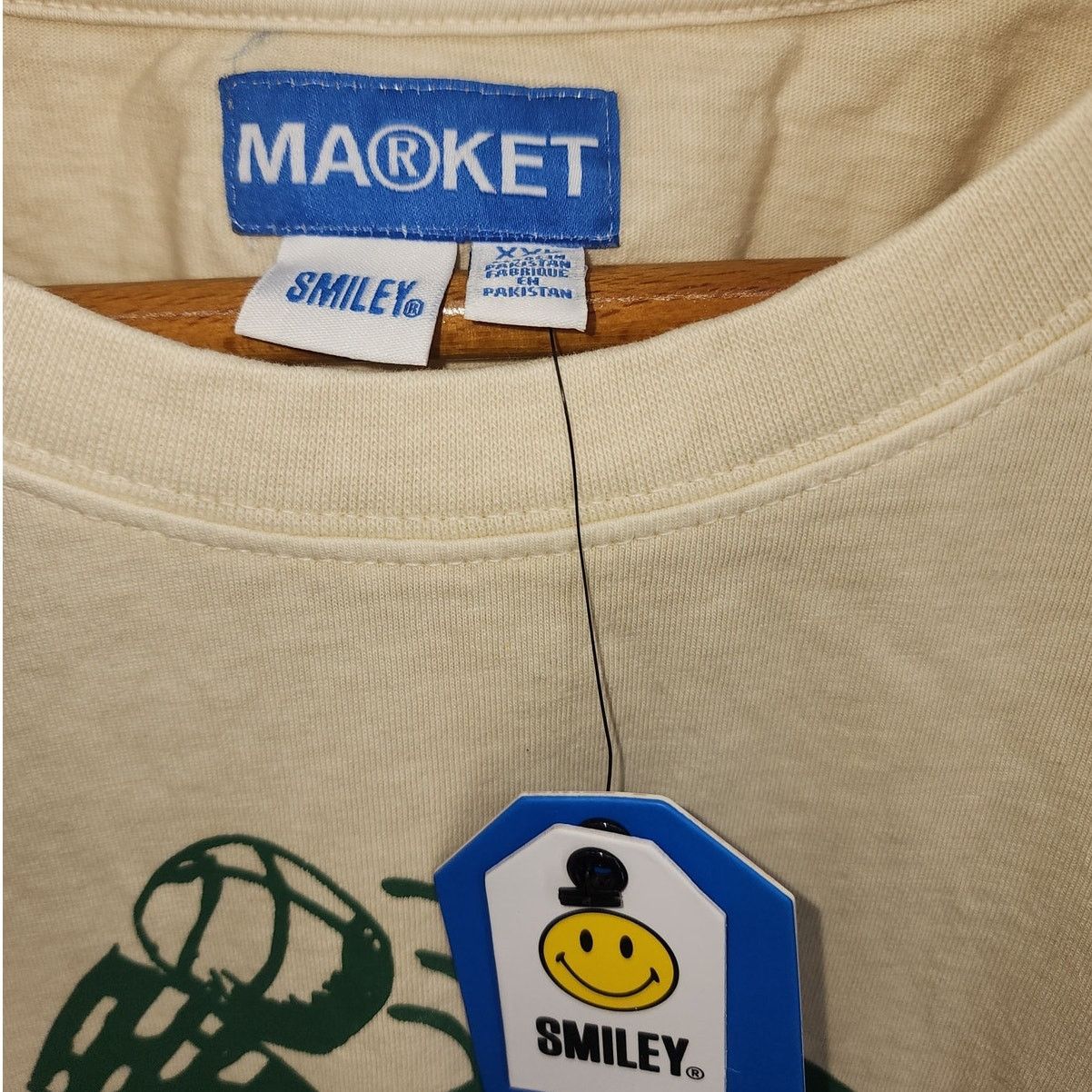 Market Market Beige Printed Short Sleeve T-Shirt Men's Size XXL Size US XXL / EU 58 / 5 - 4 Thumbnail