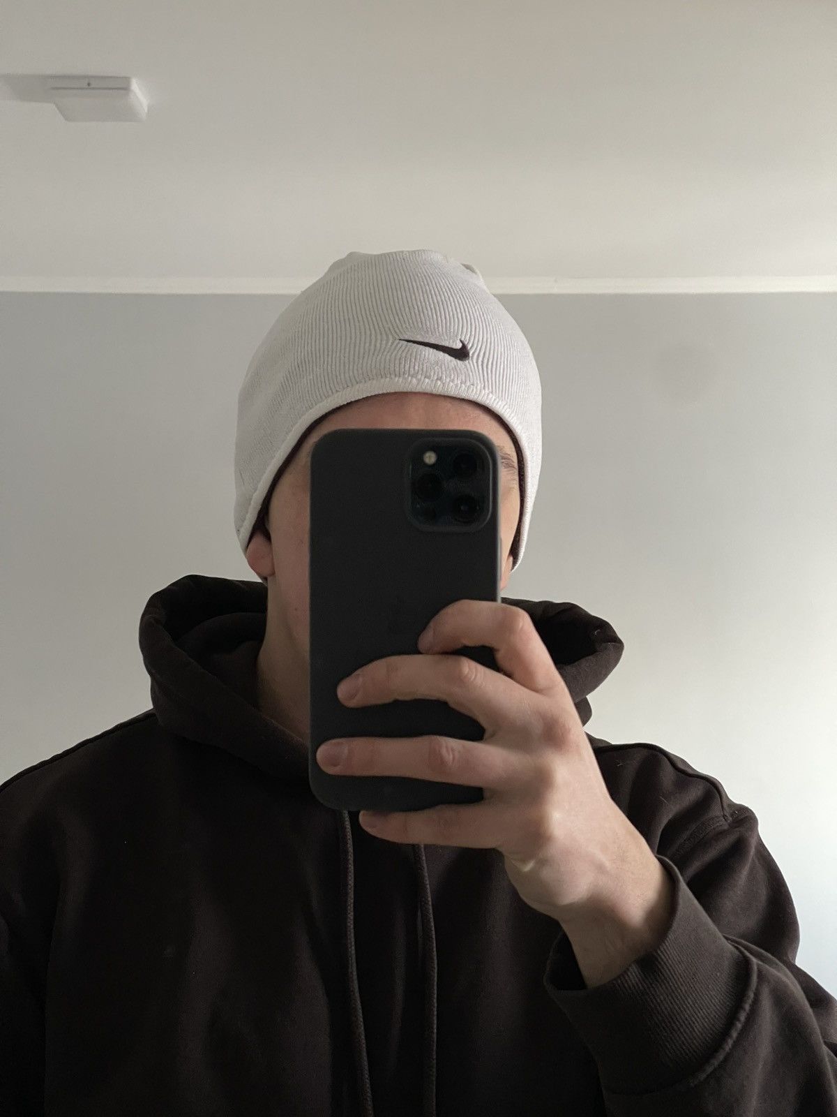 Nike Vintage Nike Reversible Fleece Y2k Swoosh Beanie Hat Size ONE SIZE - 10 Thumbnail