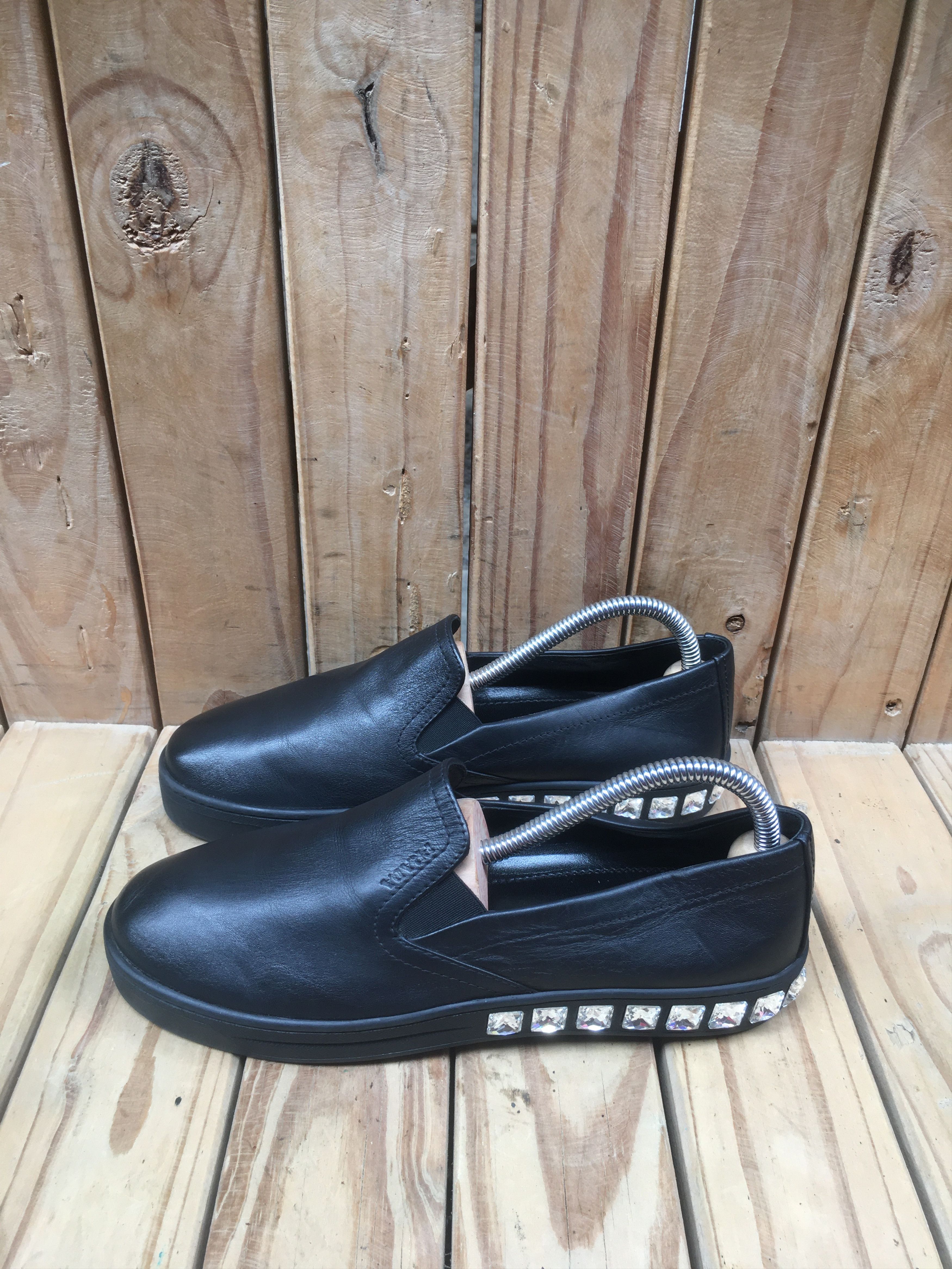 Prada PRADA Black women's Leather Casual Sneakers Uk 4 EUR 37 US 7 Size US 7 / IT 37 - 12 Thumbnail