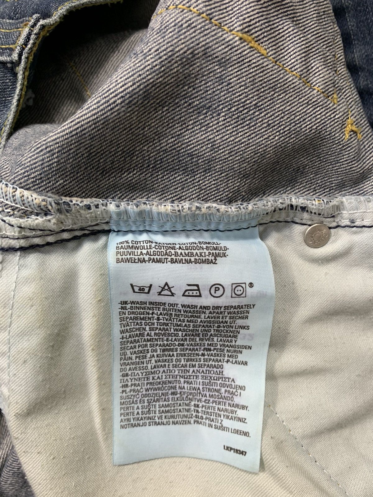 Levi's Rare Levis Europe 102 Uomo Twisted Denim Baggy Knee Padded Size US 30 / EU 46 - 9 Thumbnail