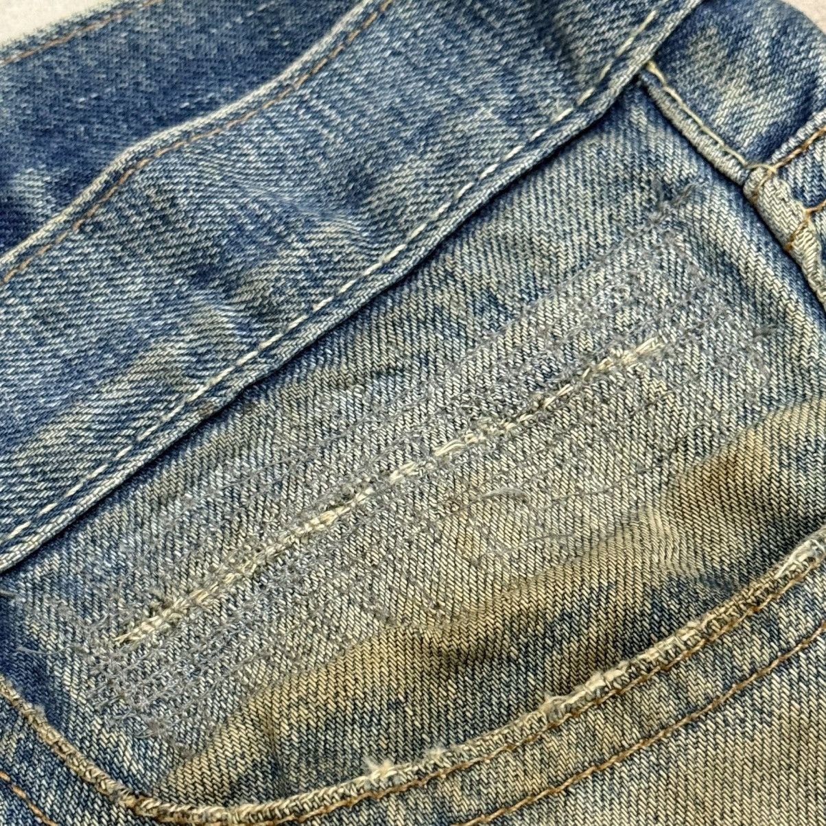 NSF NSF Muddy Distressed Slim Fit Buttonfly Denim Pants Size US 31 - 10 Thumbnail