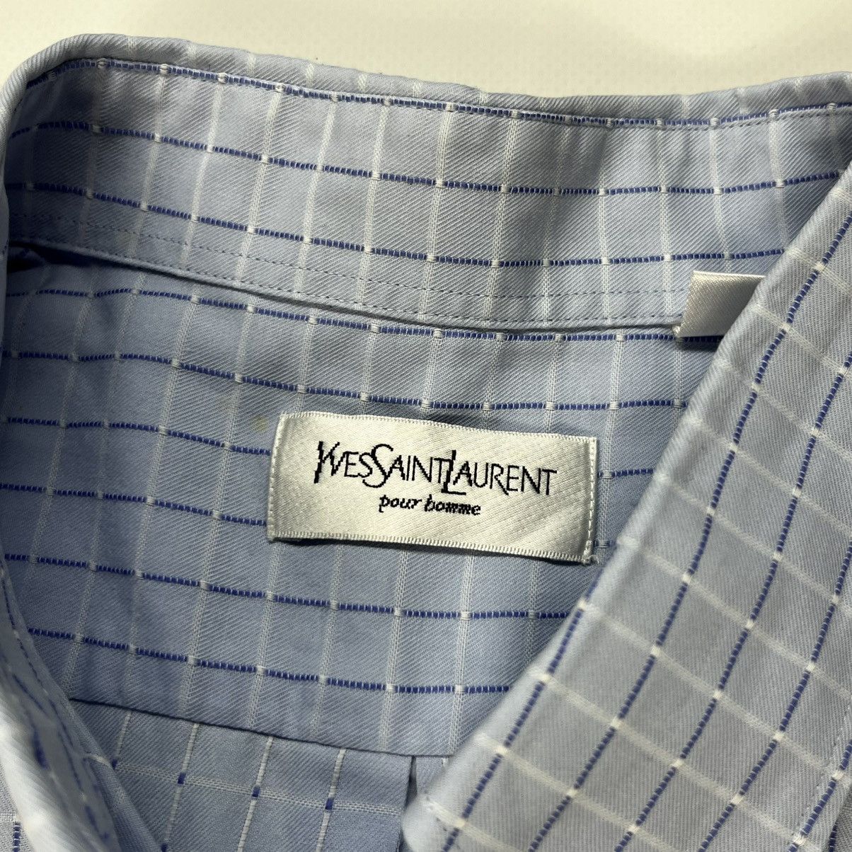 Vintage × Yves Saint Laurent Yves Saint Laurent Homme Summer Check Short Sleeve Shirt Size US XL / EU 56 / 4 - 5 Thumbnail