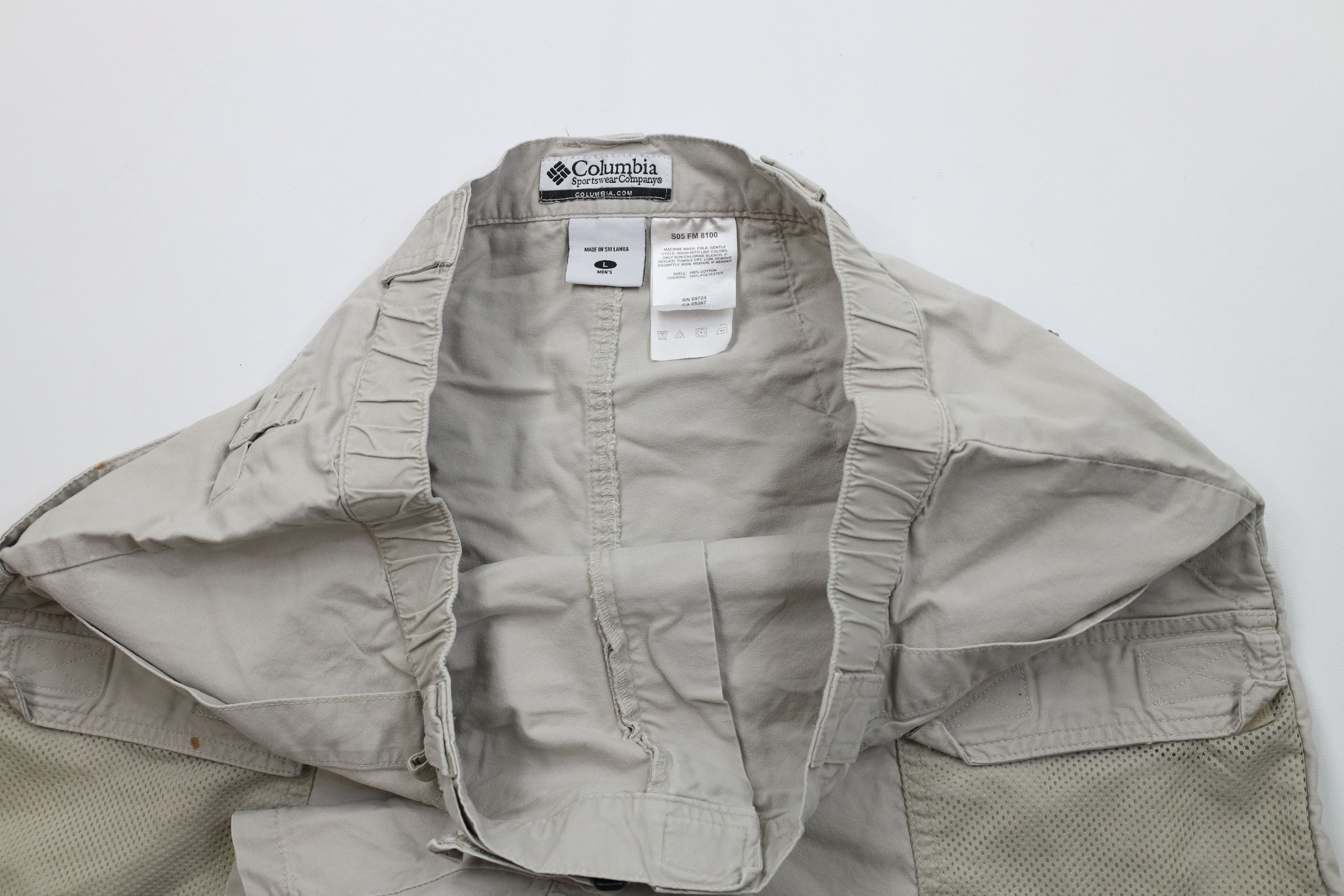 Columbia Vintage Columbia PFG Mesh Canvas Cargo Shorts Beige Cotton Size US 34 / EU 50 - 7 Thumbnail