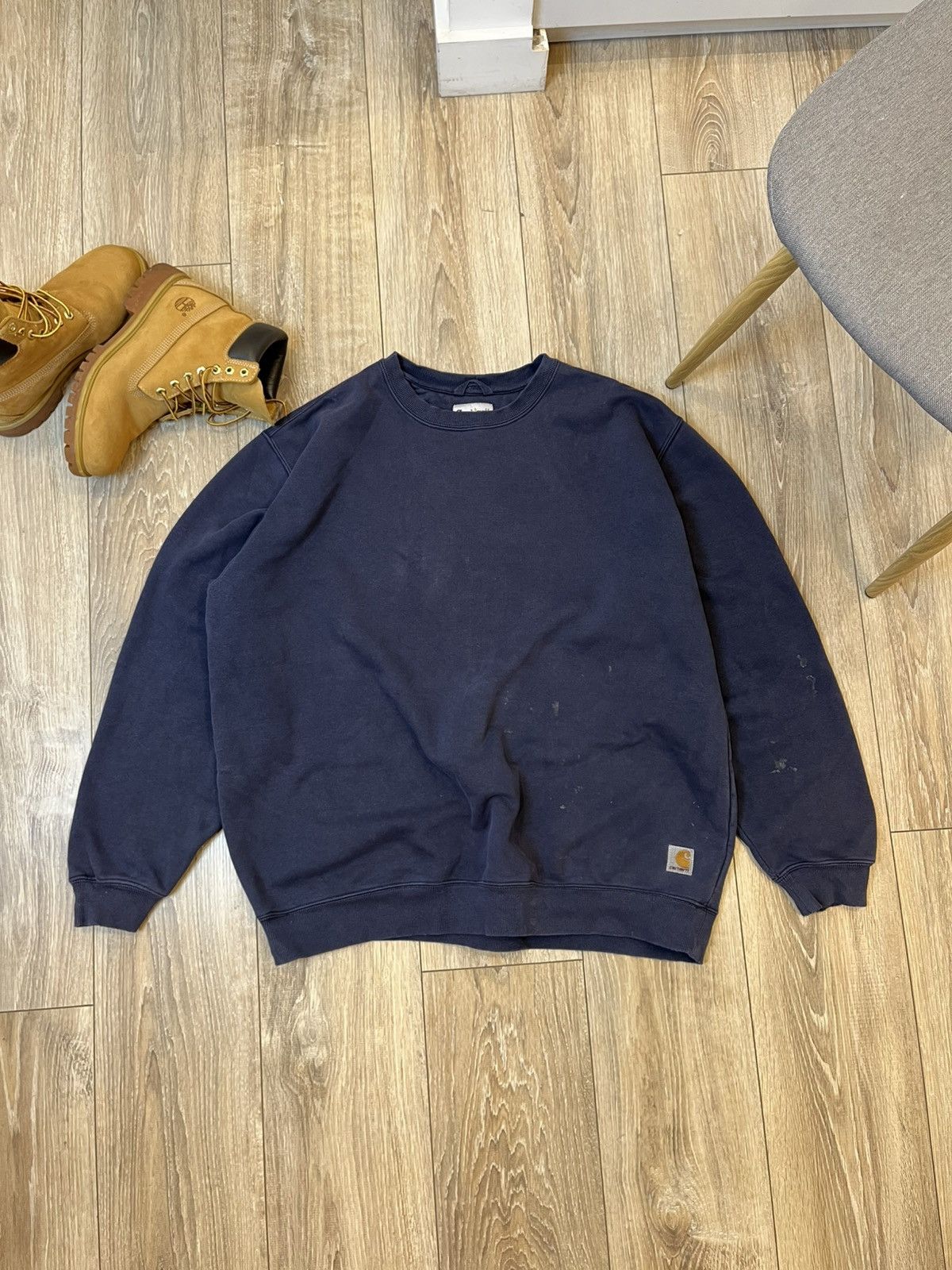 Carhartt 🌊CARHARTT VINTAGE BOXY FIT FADED DISTRESSED SWEATSHIRT Size US XL / EU 56 / 4 - 2 Thumbnail