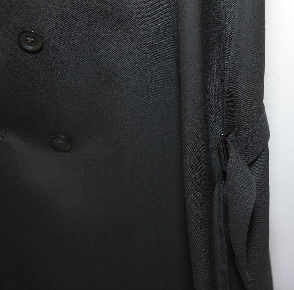 Ground Y Ground Y Unisex Long Vest Wool Polyester Size 3 Black Size 40R - 2 Thumbnail