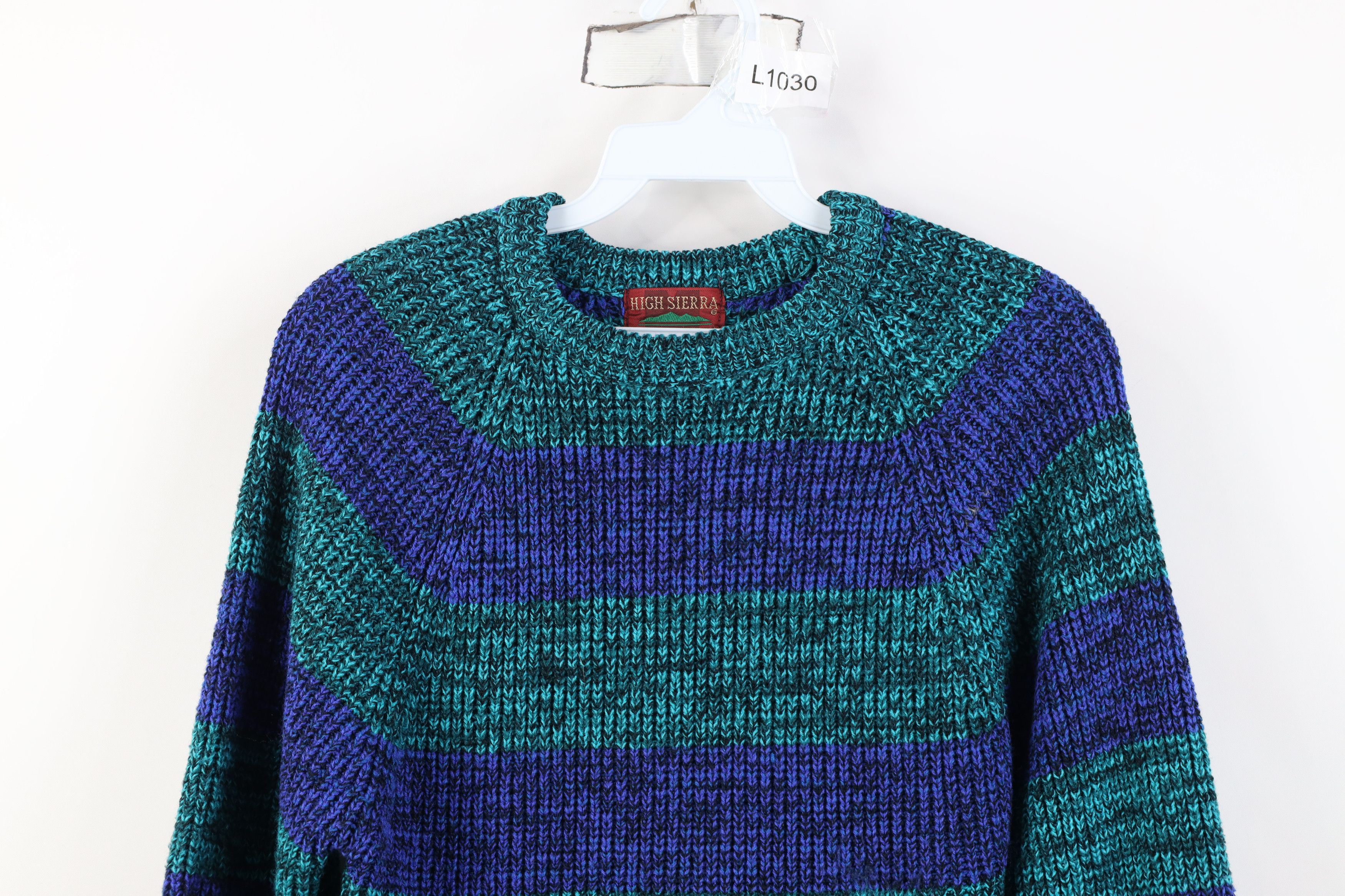 Vintage Vintage 90s Streetwear Block Ribbed Knit Crewneck Sweater Size S / US 4 / IT 40 - 2 Thumbnail