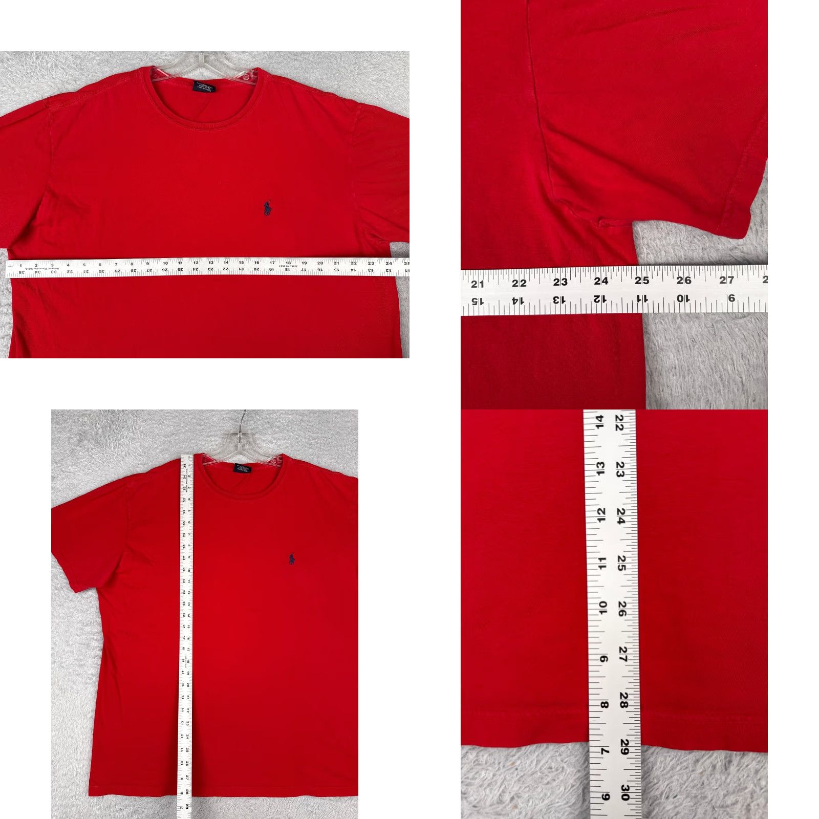 Ralph Lauren VINTAGE Polo Ralph Lauren Shirt Men Extra Large Red Crew Neck Short Sleeve 100% Cotton Size US XL / EU 56 / 4 - 8 Thumbnail