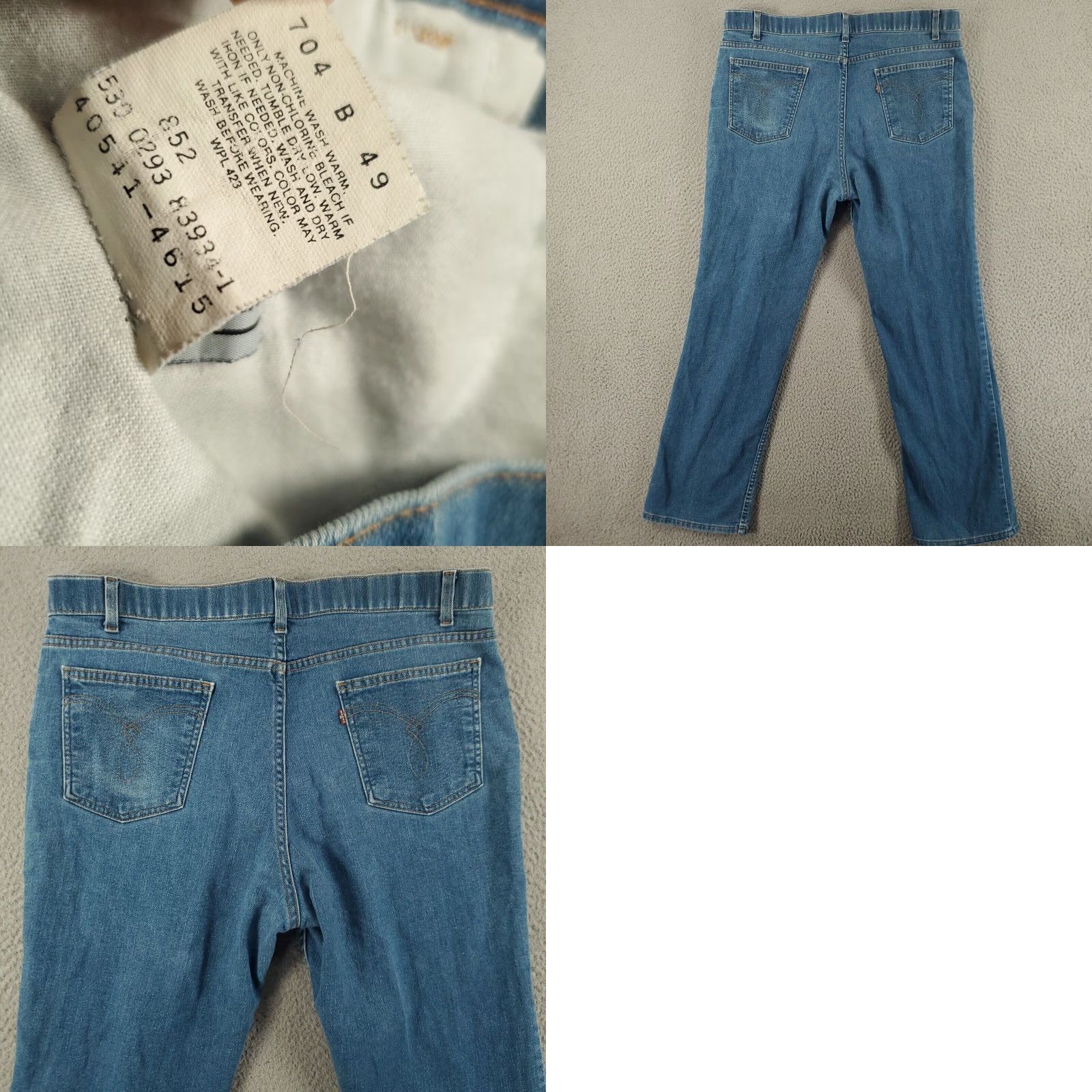 Levi's VINTAGE Levi's Action Jeans Mens 40x32 Blue Distressed 90s Denim 5-Pocket Regular Fit Size US 40 / EU 56 - 8 Thumbnail