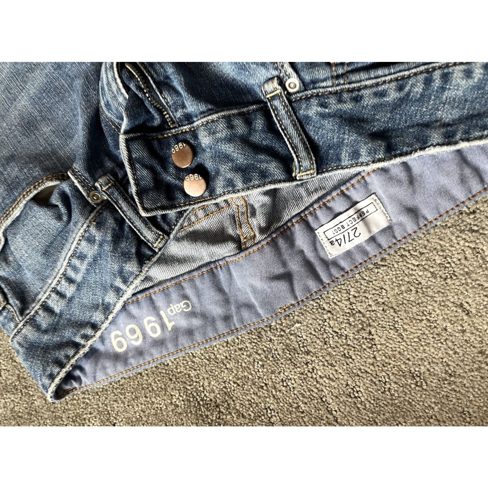 Gap Gap Jeans Womens Bootcut Classic Denim 27 in 4A Dark Wash Blue Stretch Regular Mid Rise Jeans Womens Size 27" / US 4 / IT 40 - 4 Thumbnail