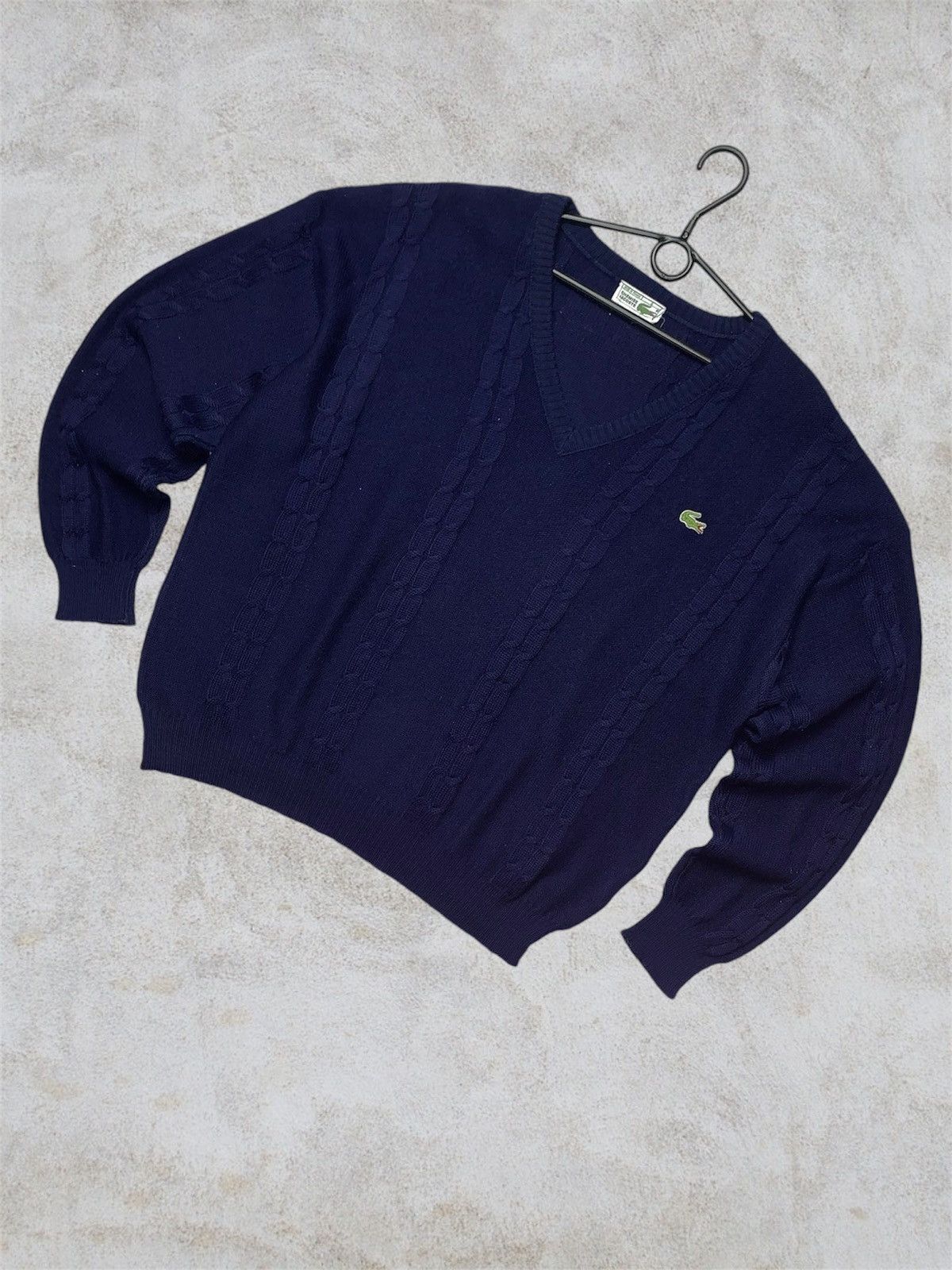 Lacoste Lacoste vintage v-neck knitted sweater Size XL Size US XL / EU 56 / 4 - 1 Thumbnail