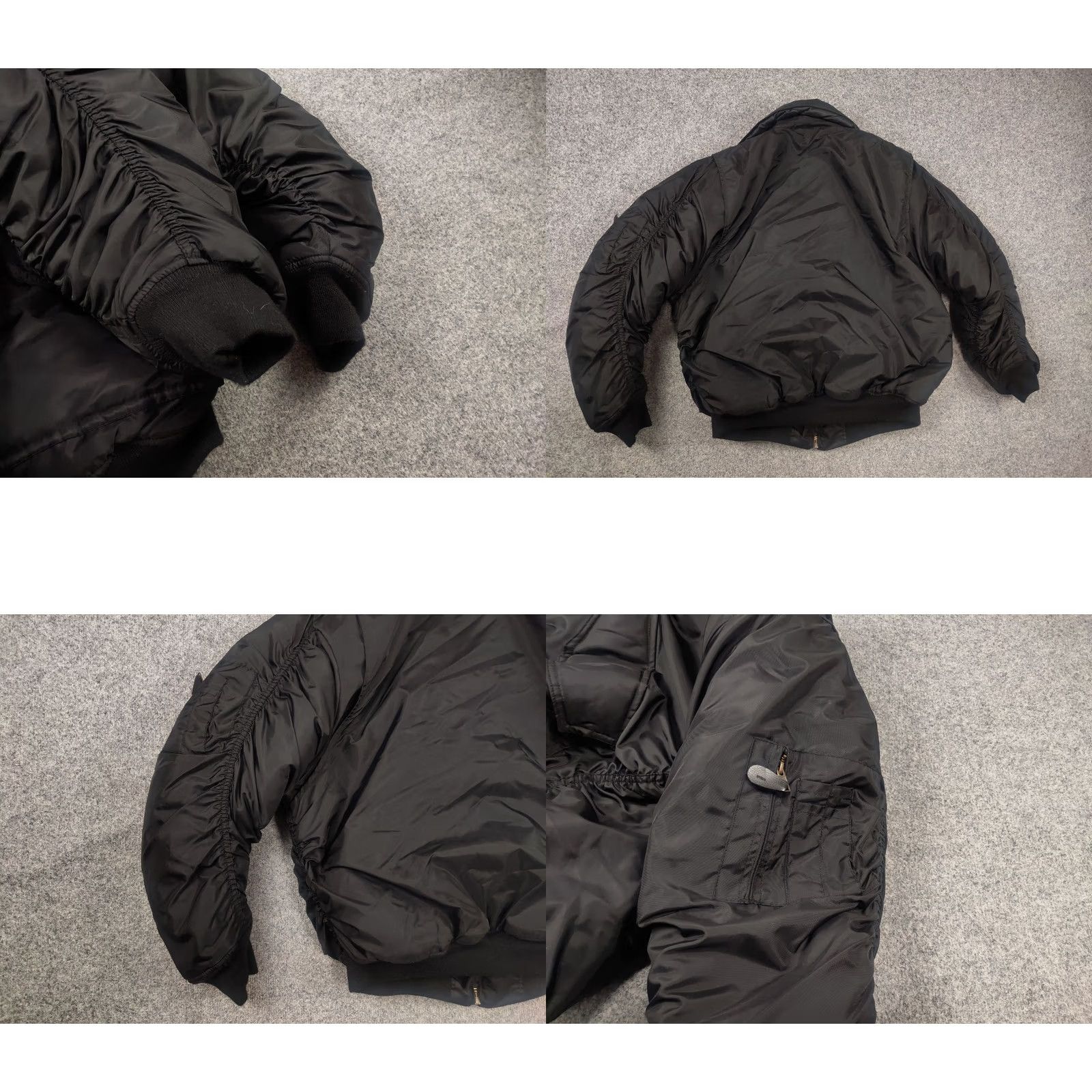Vintage VINTAGE Air Force MA2 USA Flight Cold Weather Army Black Bomber Jacket Military Jacket Size US L / EU 52-54 / 3 - 8 Thumbnail