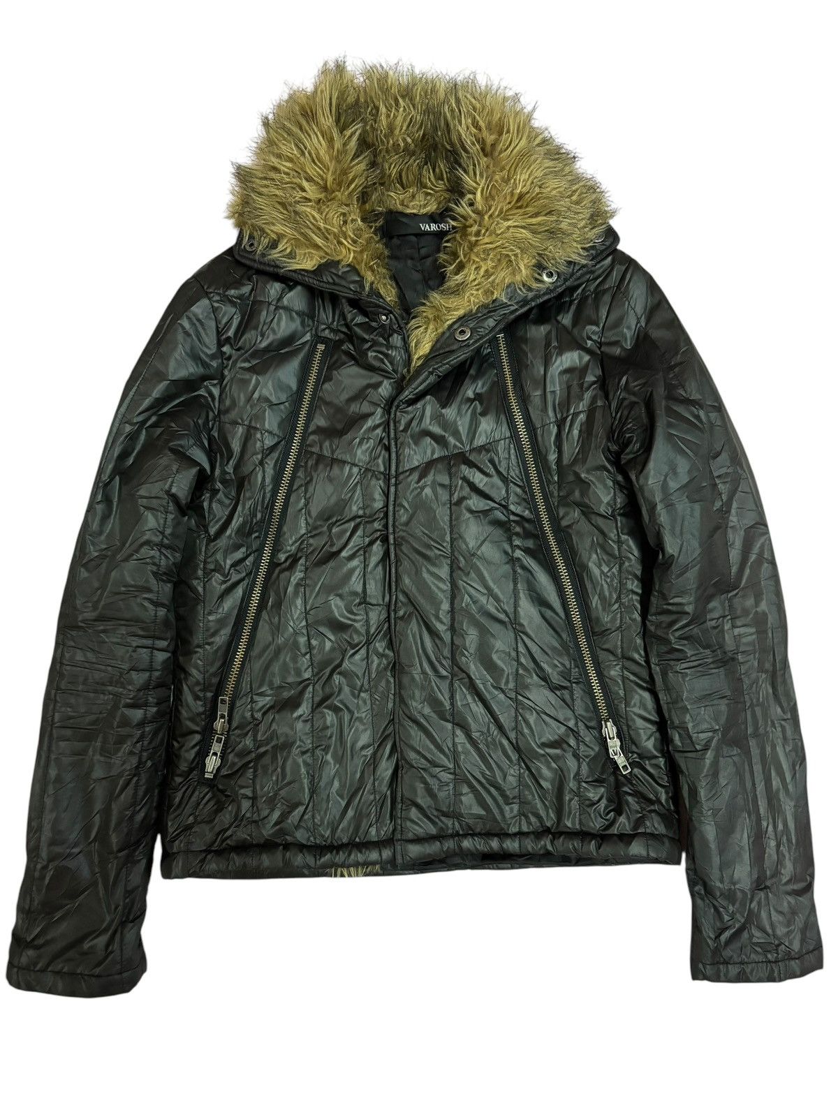 14th Addiction × Japanese Brand × Vintage Vintage Varosh Japan Faux Fleece Bondage Puffer Jacket Size US S / EU 44-46 / 1 - 5 Thumbnail