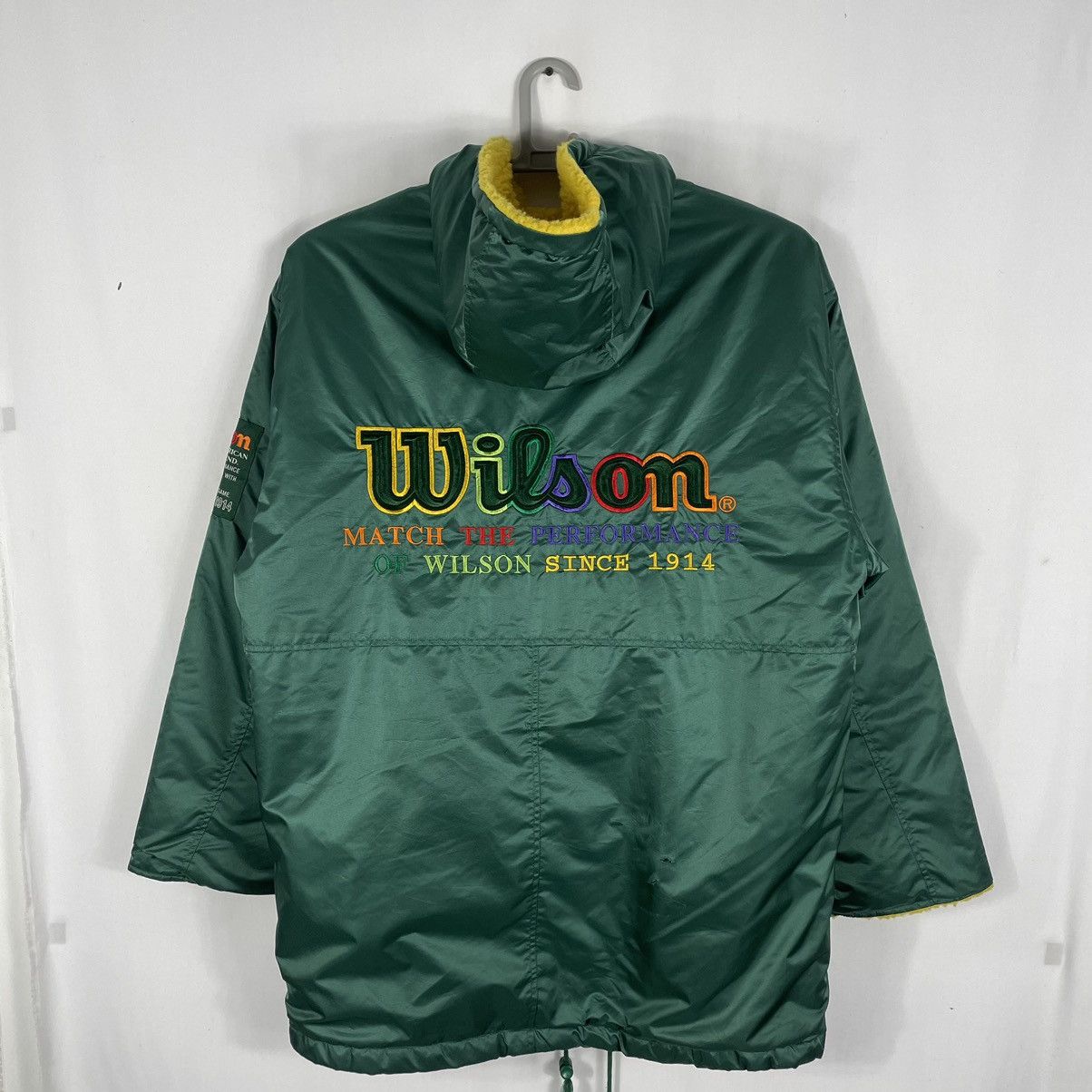 Vintage × Wilson 🔥Rare🔥Wilson Big Spellout Snap Buttons Coach Light Jacket Size US L / EU 52-54 / 3 - 1 Thumbnail