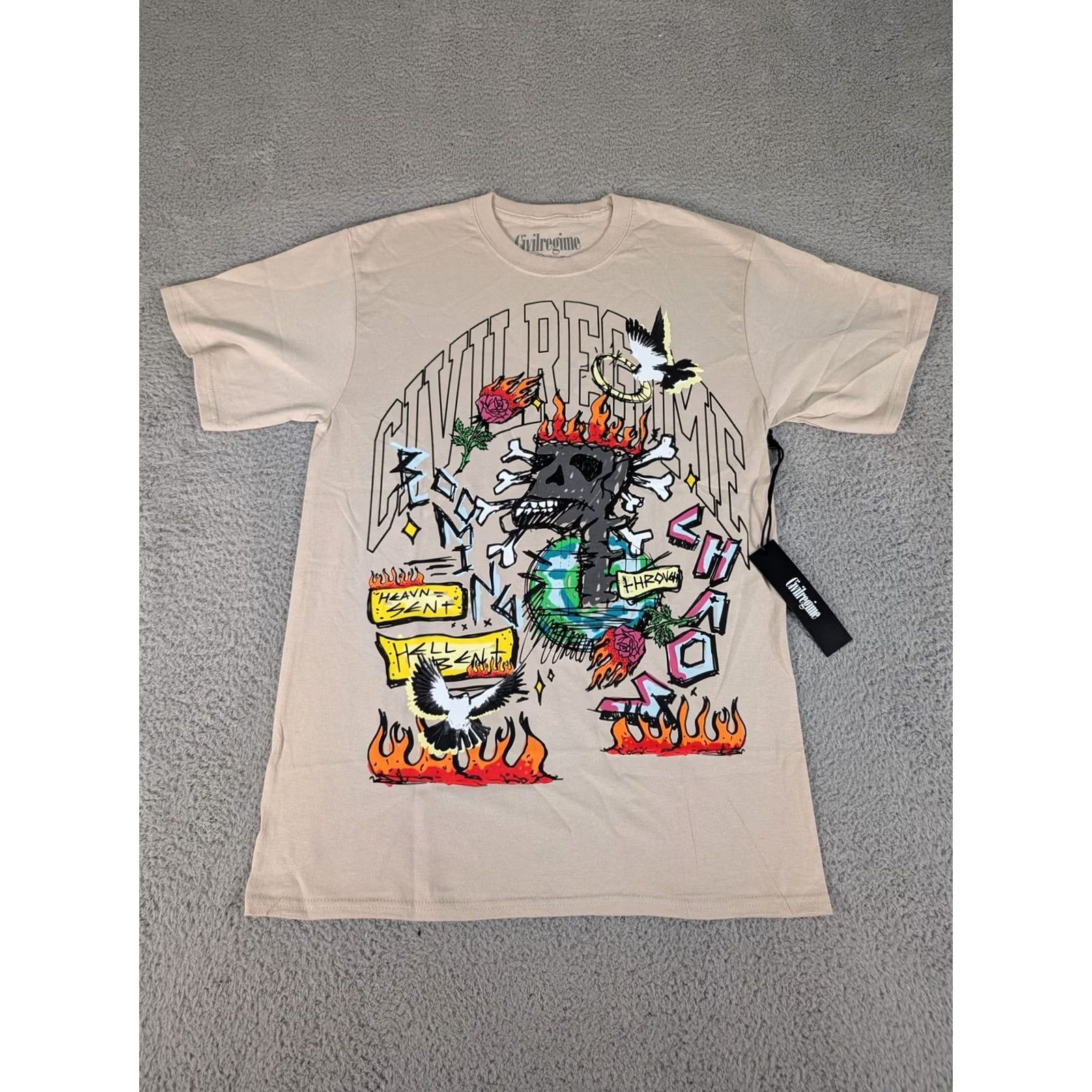 Vintage VINTAGE Civil Regime Shirt Mens M Follow Me To The Gates Classic Graphic Tee Size US M / EU 48-50 / 2 - 2 Thumbnail