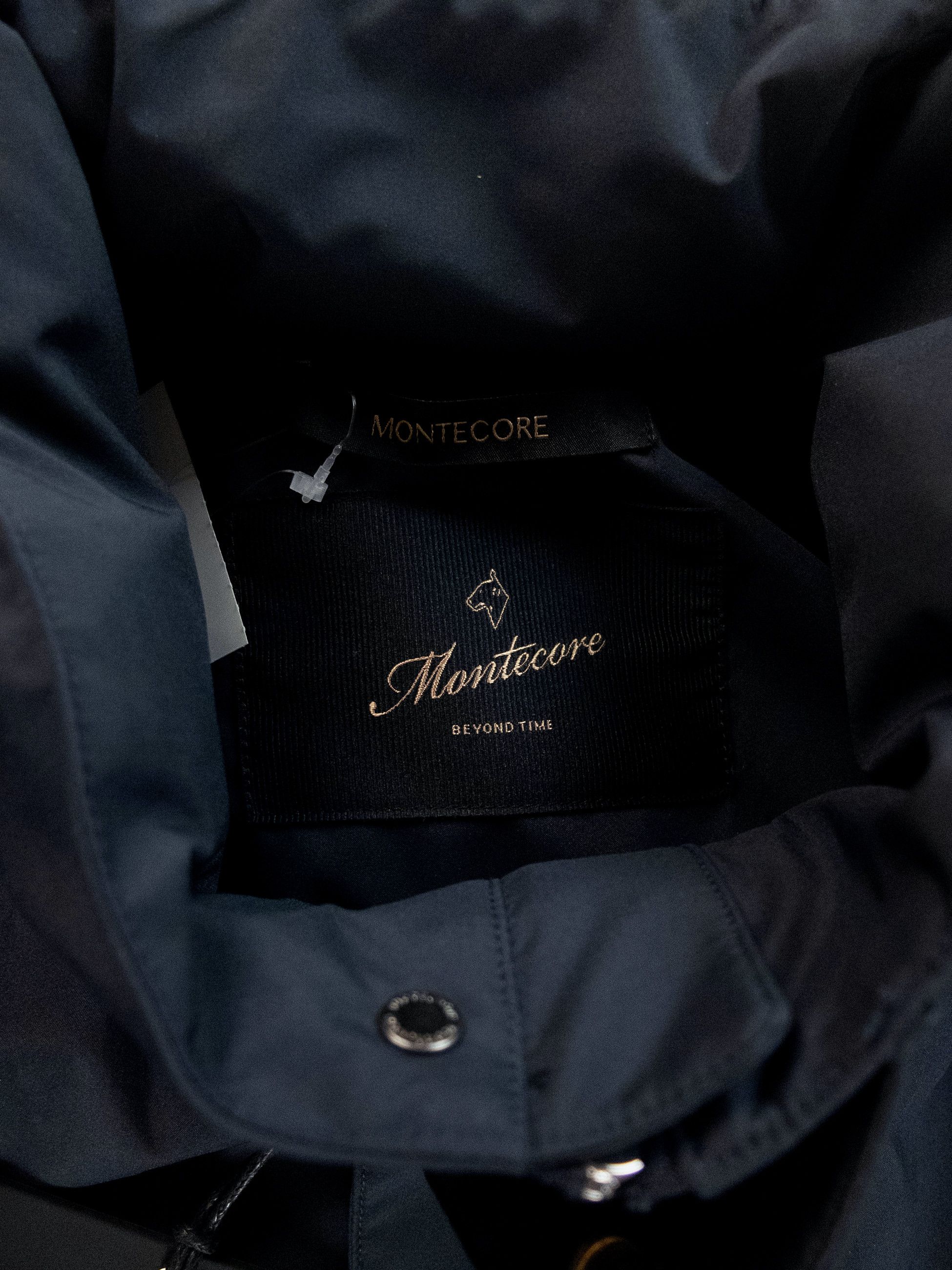 Montecore MONTECORE Italy dark blue hooded nylon coat jacket Large Size US L / EU 52-54 / 3 - 6 Thumbnail