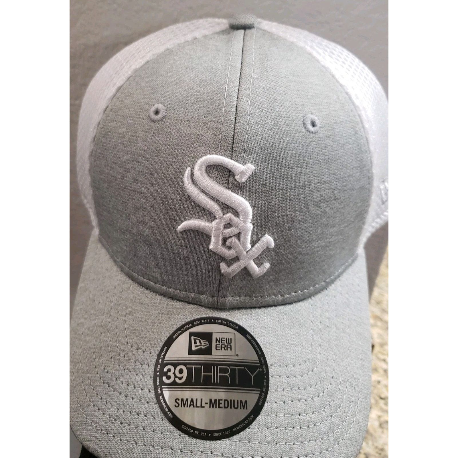 New Era Chicago White Sox Hat Cap Stretch Fit 3930 White S/M New Era Size ONE SIZE - 1 Thumbnail