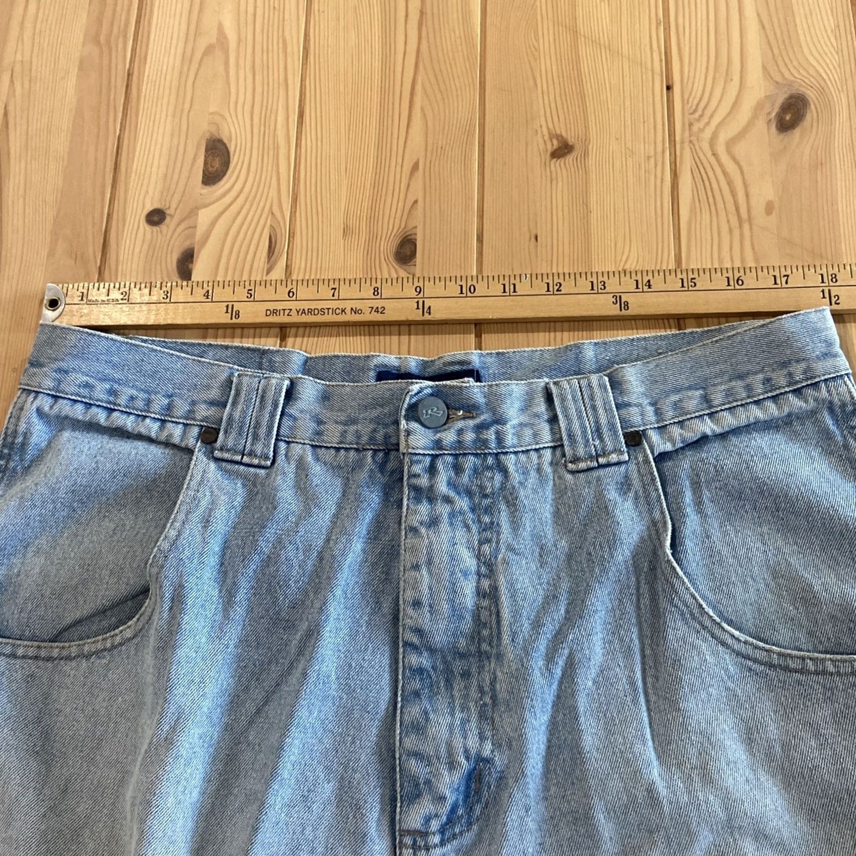 Vintage VINTAGE Results Jeans Men 38 Baggy Cargo Skater Grunge Streetwear Y2K Wide Wide-Leg Cargo Pocket 90s Mens Blue Denim Cotton Regular Caro Size US 38 / EU 54 - 6 Thumbnail