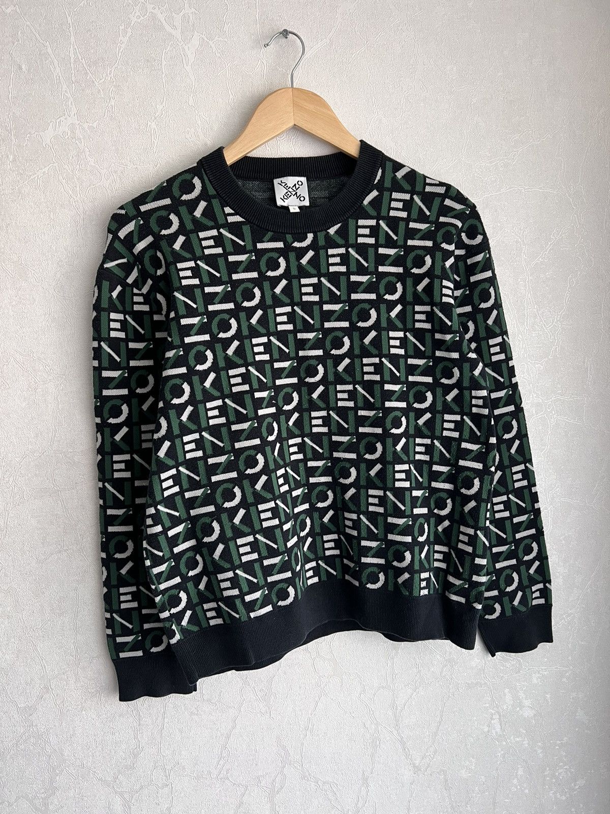 Designer Japanese Brand Kenzo Monogram Kenzo Sweater Multilogo Sweatshirt Grailed