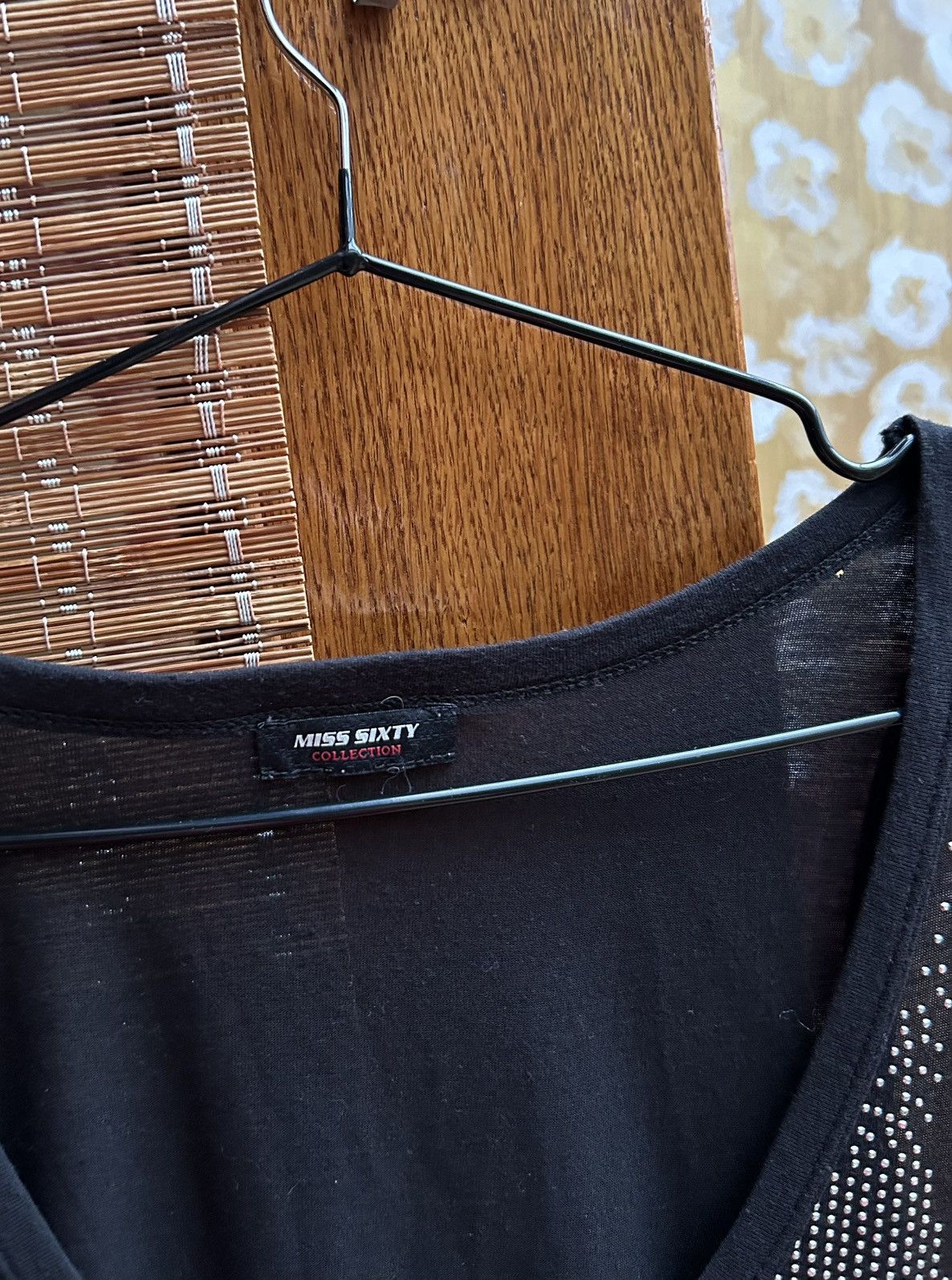 Miss Sixty Vintage Y2K Miss Sixty Black Rhinestone Studded Tank Top Size S / US 4 / IT 40 - 5 Thumbnail