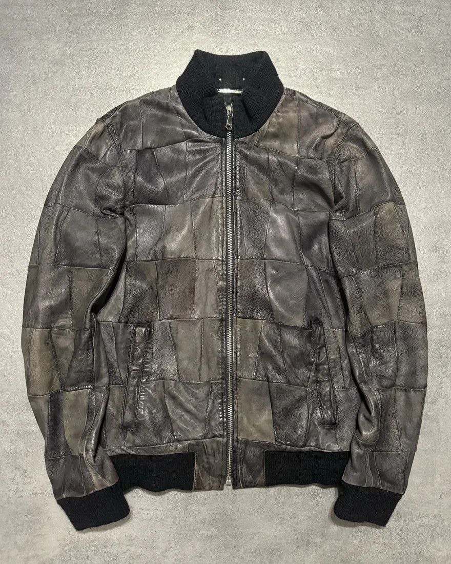 00s Dolce & Gabbana Faded Leather Jacket