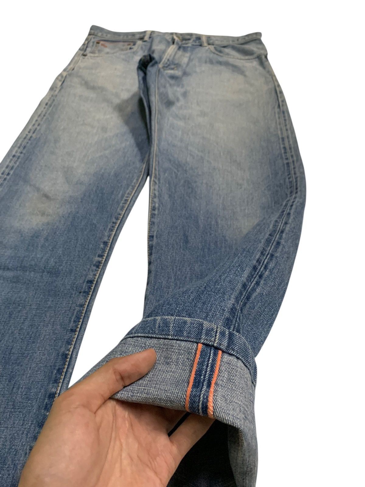 Japanese Brand VINTAGE EDWIN SELVEDGE 505Z JAPANESE FADED DISTRESSED DENIM Size US 34 / EU 50 - 5 Thumbnail