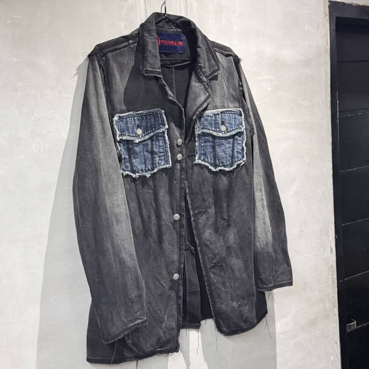 Vintage Vintage Tough Jeans Smith Distressed Western Chore Jacket Size 40L - 2 Thumbnail