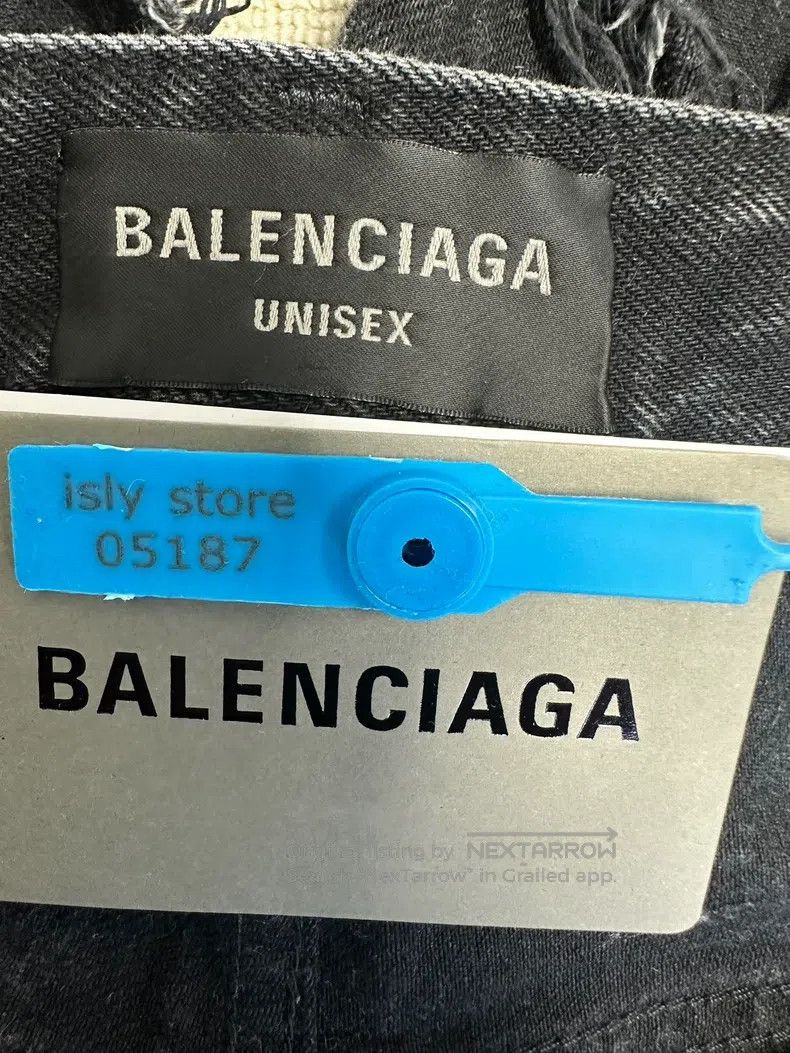 Other Balenciaga Size XS Solid Color Hole Denim Pants Size US 27 - 4 Thumbnail