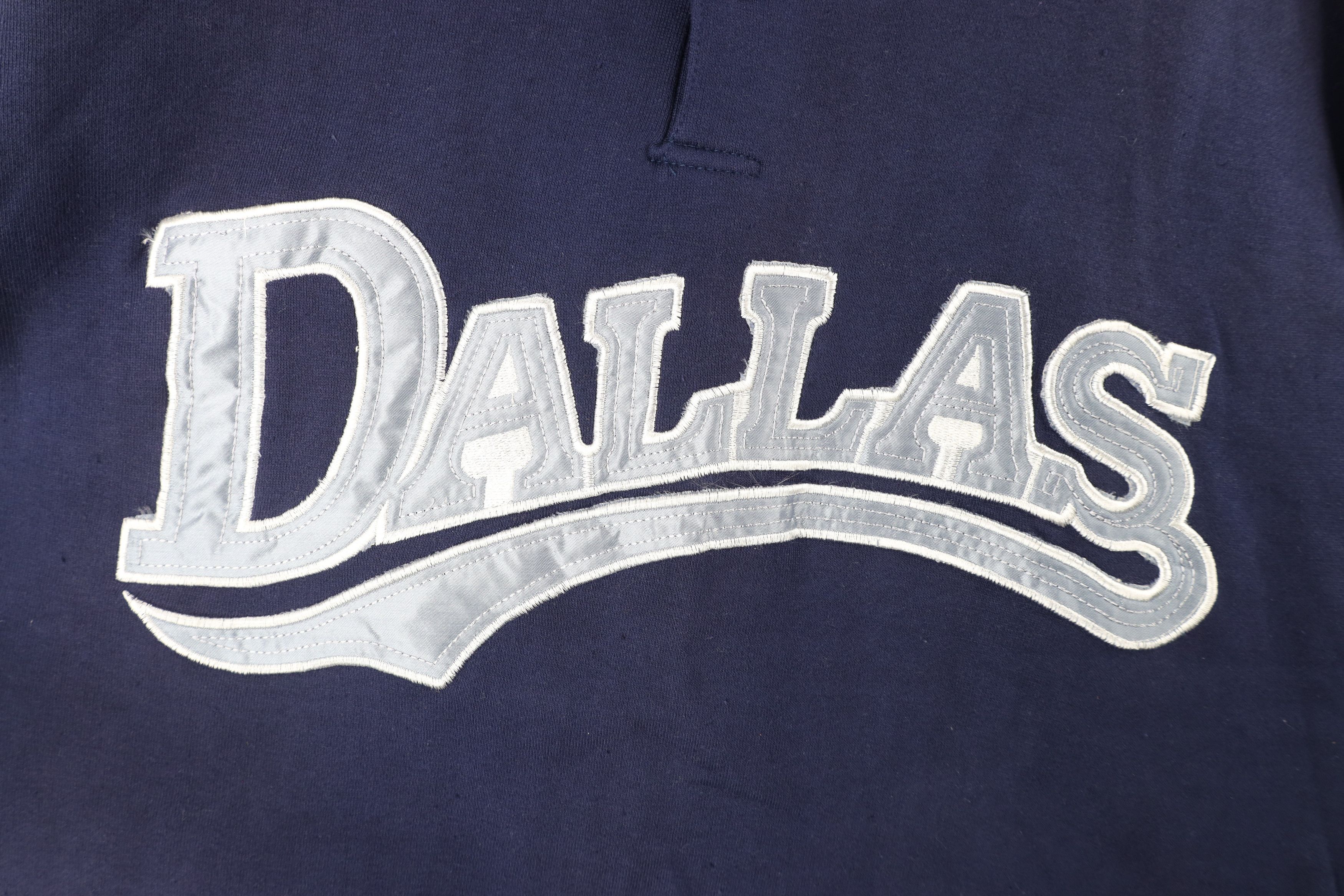 Vintage Vintage 90s Out Dallas Cowboys Collared Sweatshirt Blue Size US L / EU 52-54 / 3 - 4 Thumbnail