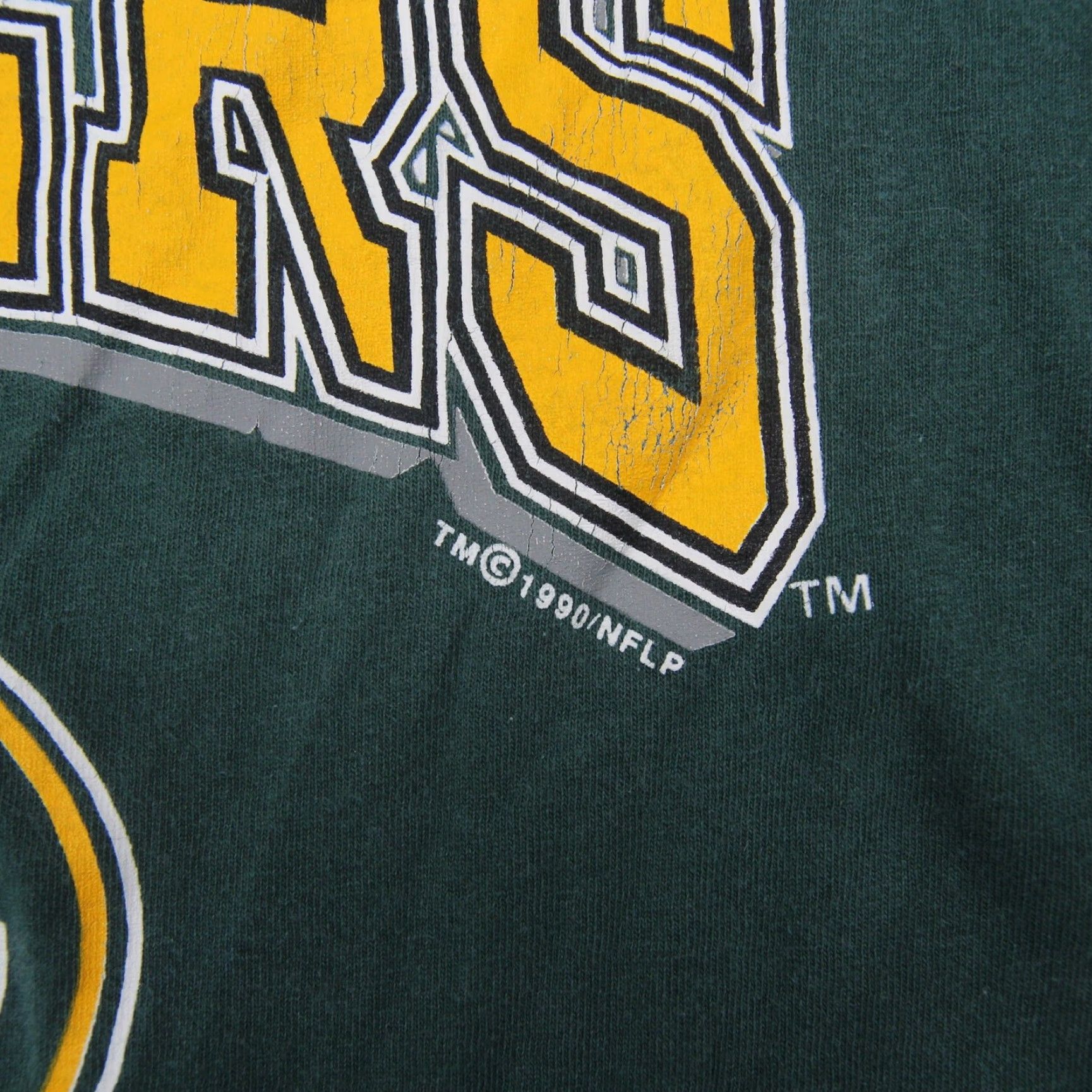 Vintage VINTAGE Green Bay Packers Mens XL T-Shirt Spellout Graphic Green Size US XL / EU 56 / 4 - 3 Thumbnail