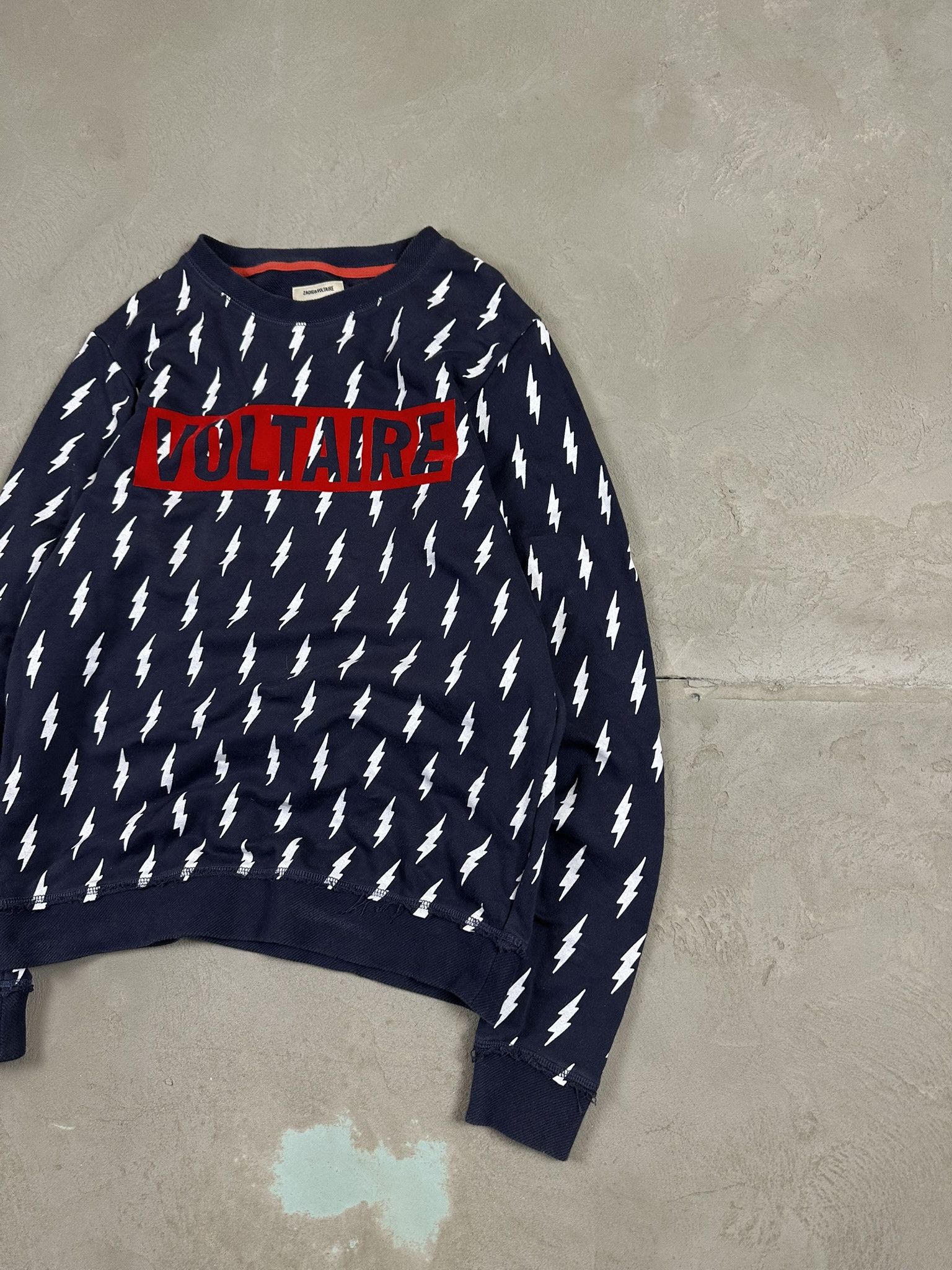 Zadig & Voltaire Zadig & Voltaire Lightning Pattern Logo Sweatshirt Crewneck Size US S / EU 44-46 / 1 - 3 Thumbnail