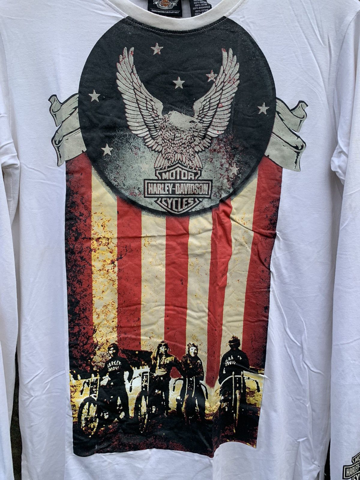 Harley Davidson × Vintage y2k Harley davidson drop tail longsleeve Size US M / EU 48-50 / 2 - 2 Thumbnail
