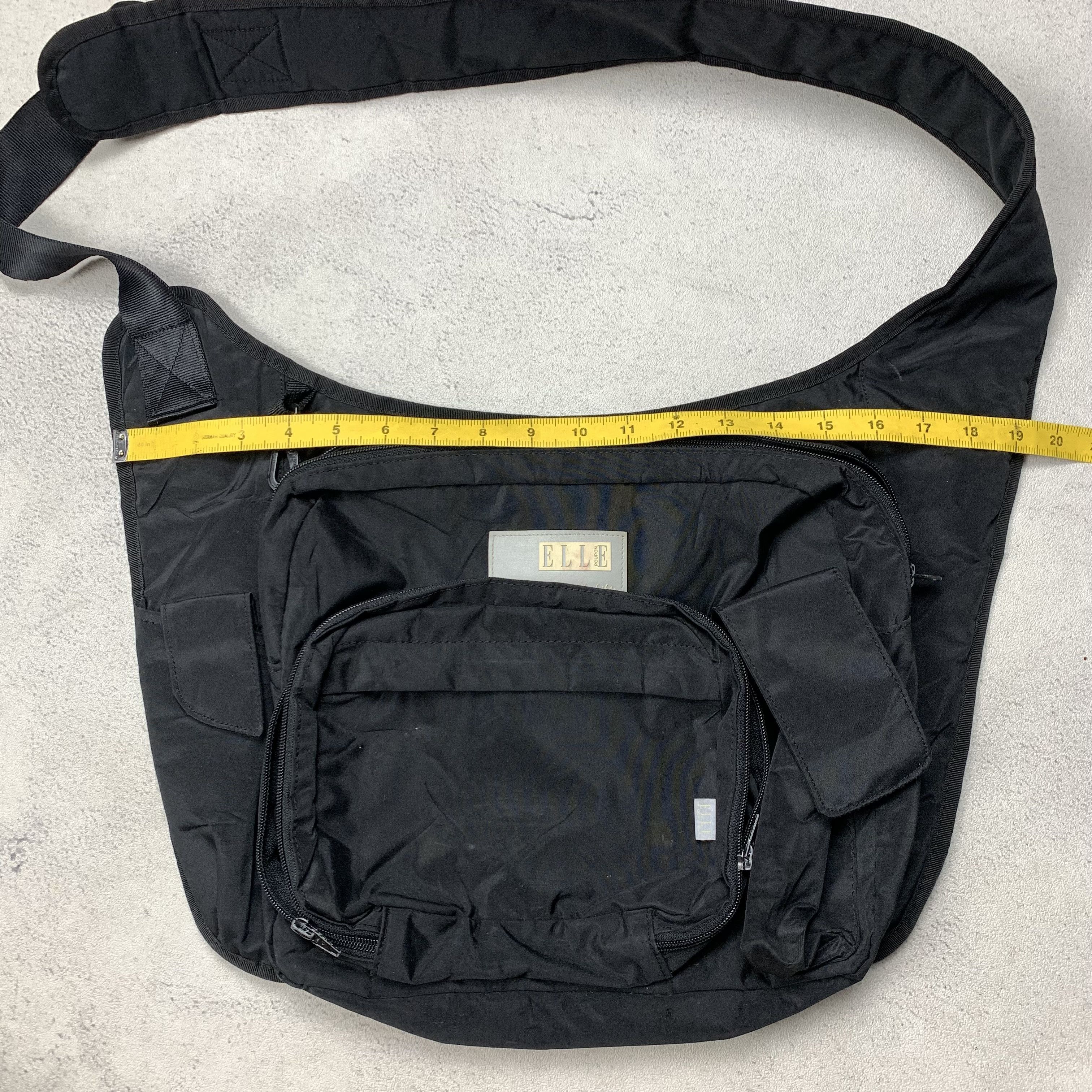 Vintage Elle Nylon Crossbody Bag Utility Multi Pocket Size ONE SIZE - 9 Thumbnail