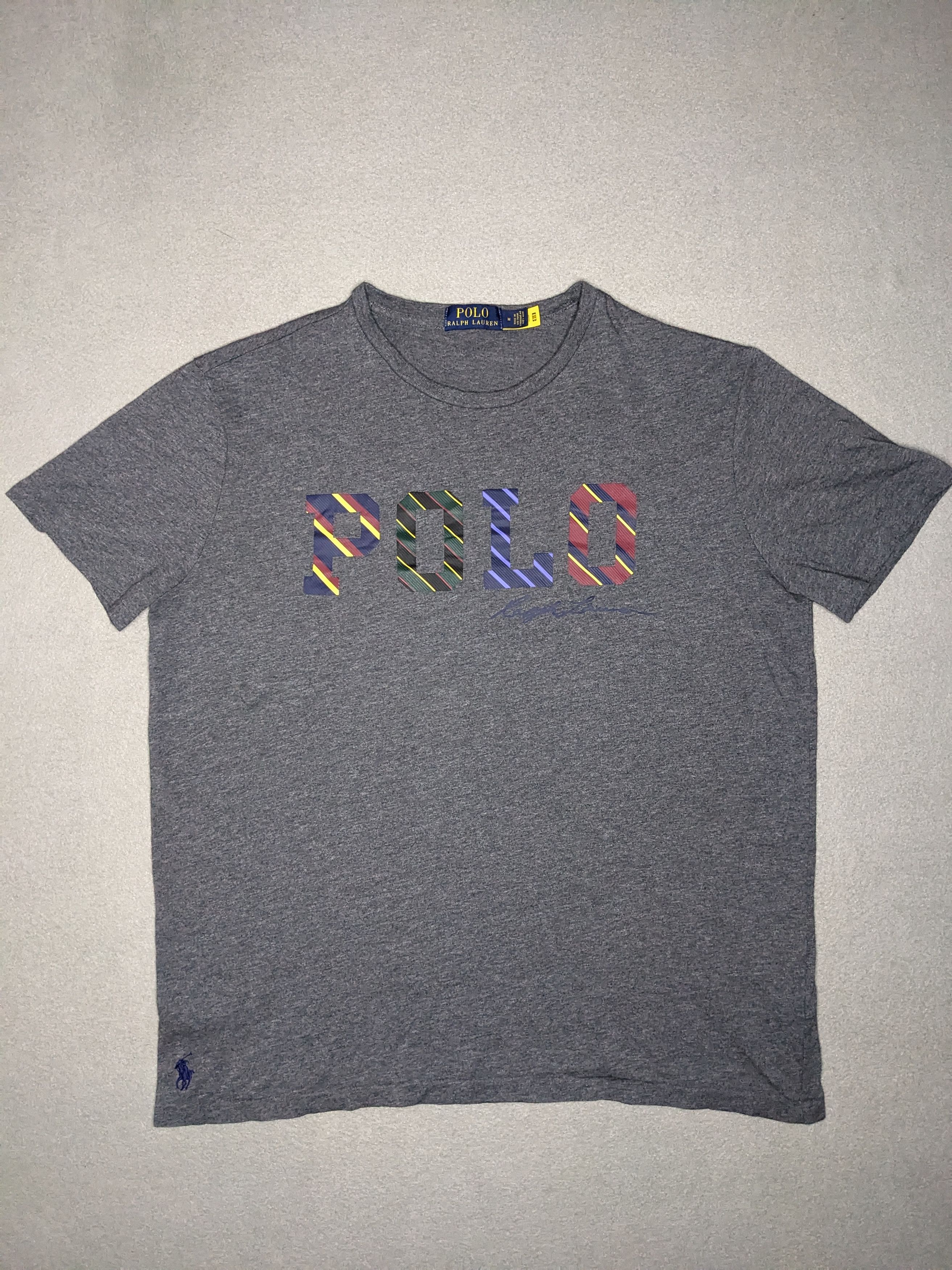 Polo Ralph Lauren Polo Ralph Lauren Spellout Graphic Shirt Grey Medium Preppy Size US M / EU 48-50 / 2 - 1 Thumbnail