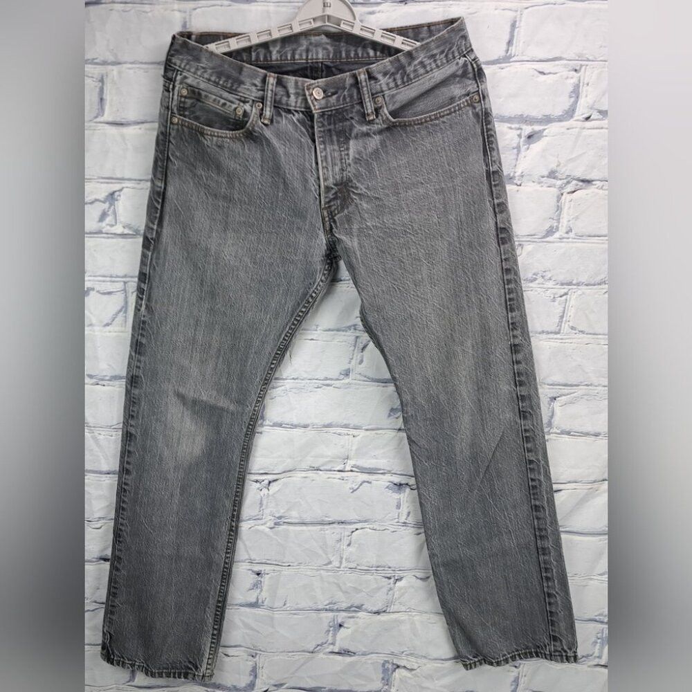 Levi's Levi's 514 Men's Jeans Gray Acid Straight Fit Size 33x32 33 Size US 33 - 1 Thumbnail
