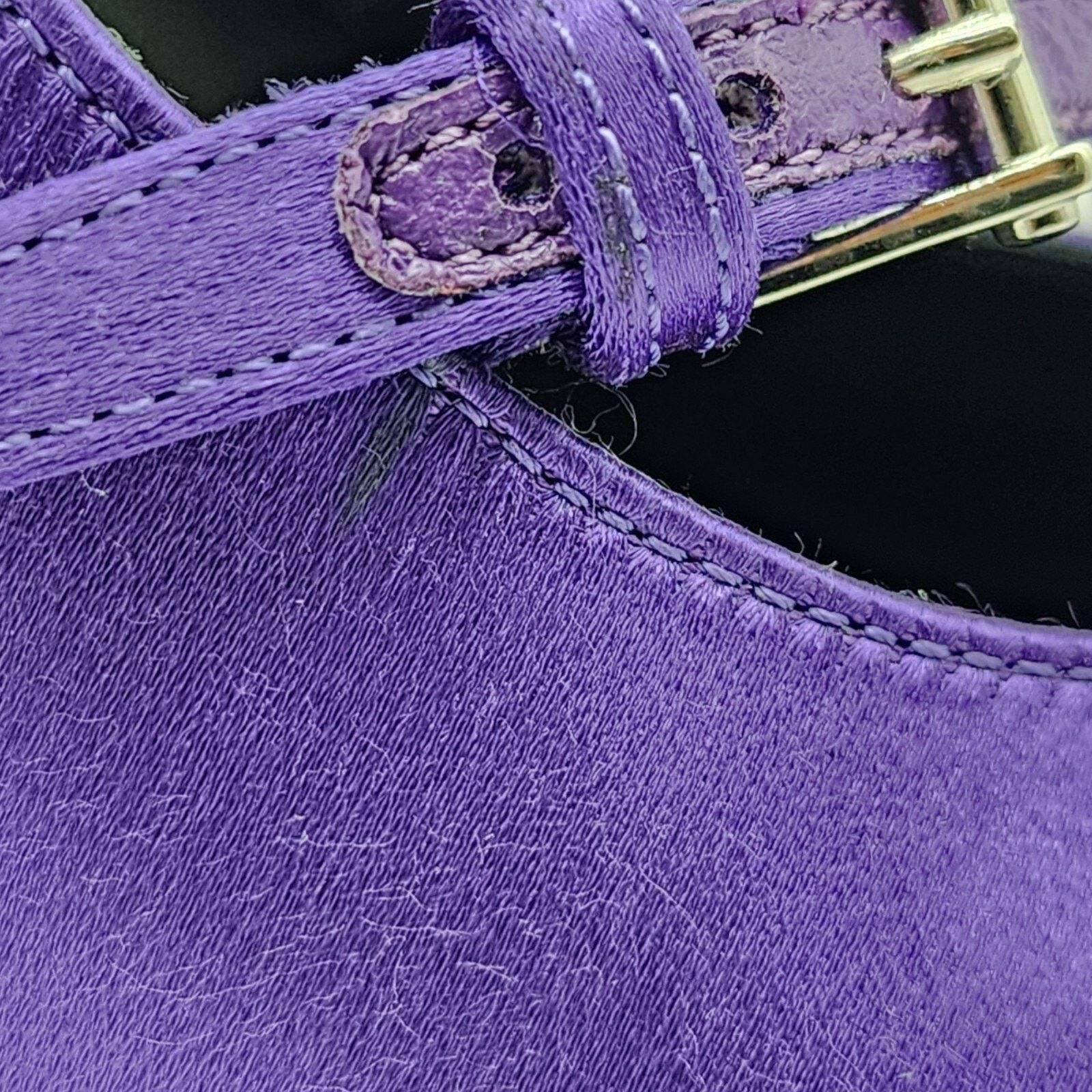 Versace Tempest Strappy Satin Platform Pumps Purple EU 38.5 US 8.5 Size US 8.5 / IT 38.5 - 10 Thumbnail