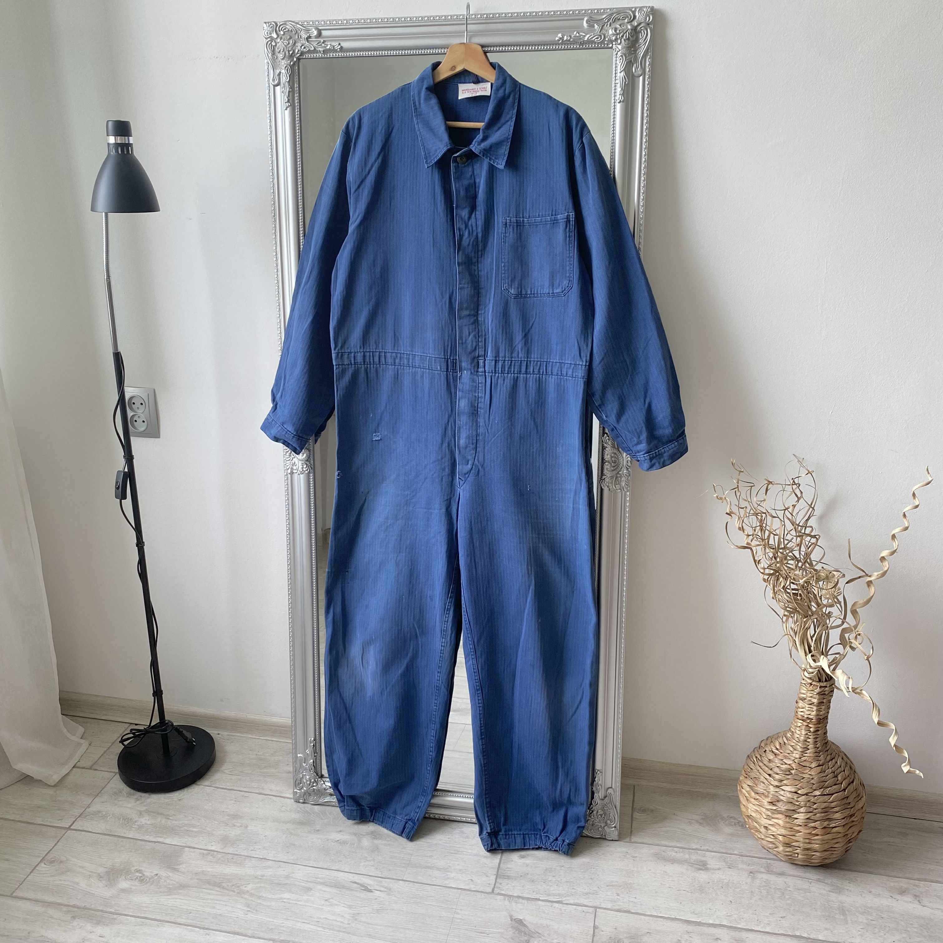 Le Laboureur ⚙️ Vintage 80s Faded Safor French Coverall Worker jumpsuit Size US 32 / EU 48 - 1 Thumbnail